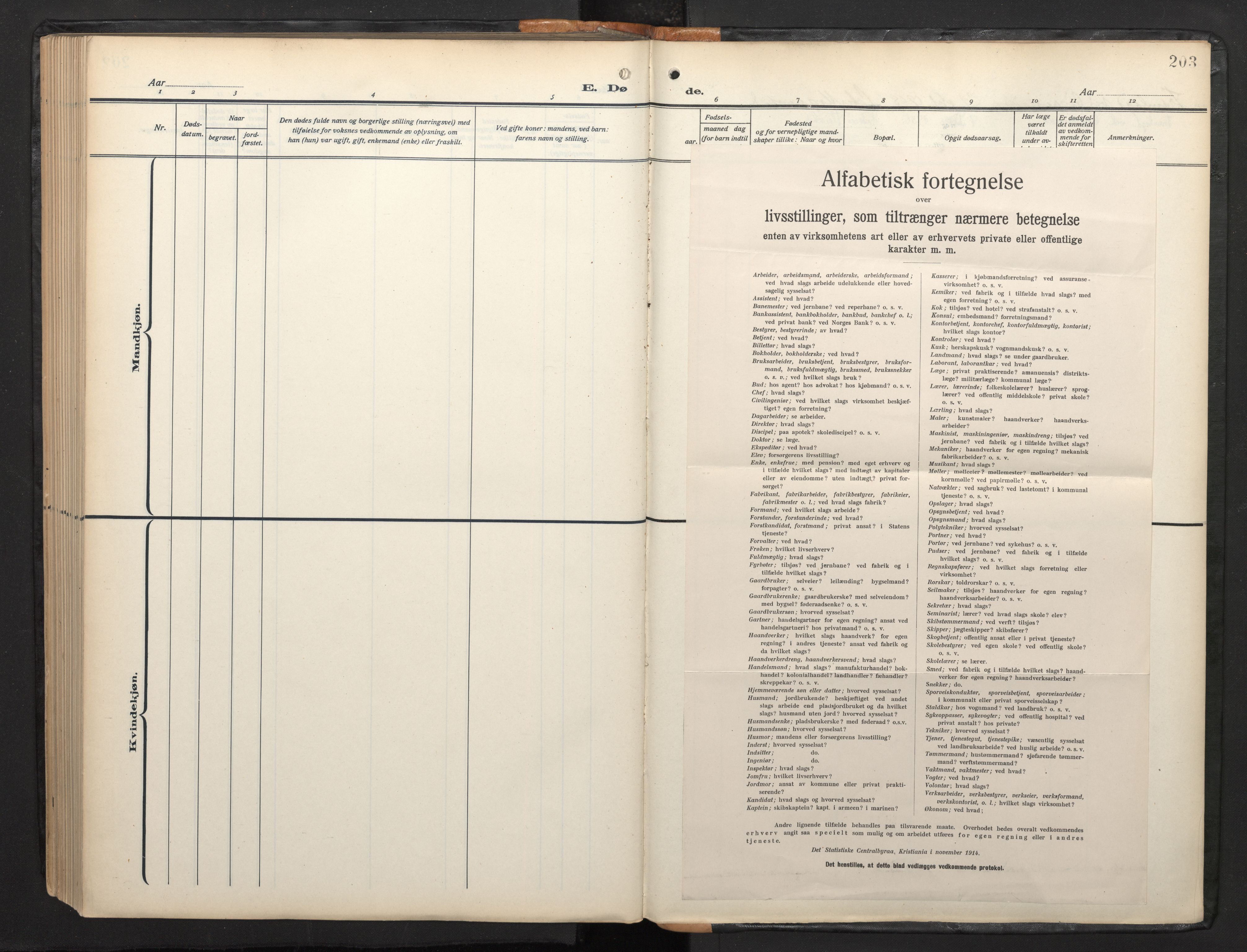 Arkivreferanse mangler*, SAB/-: Parish register (official) no. A 1, 1912-1957, p. 202b-203a