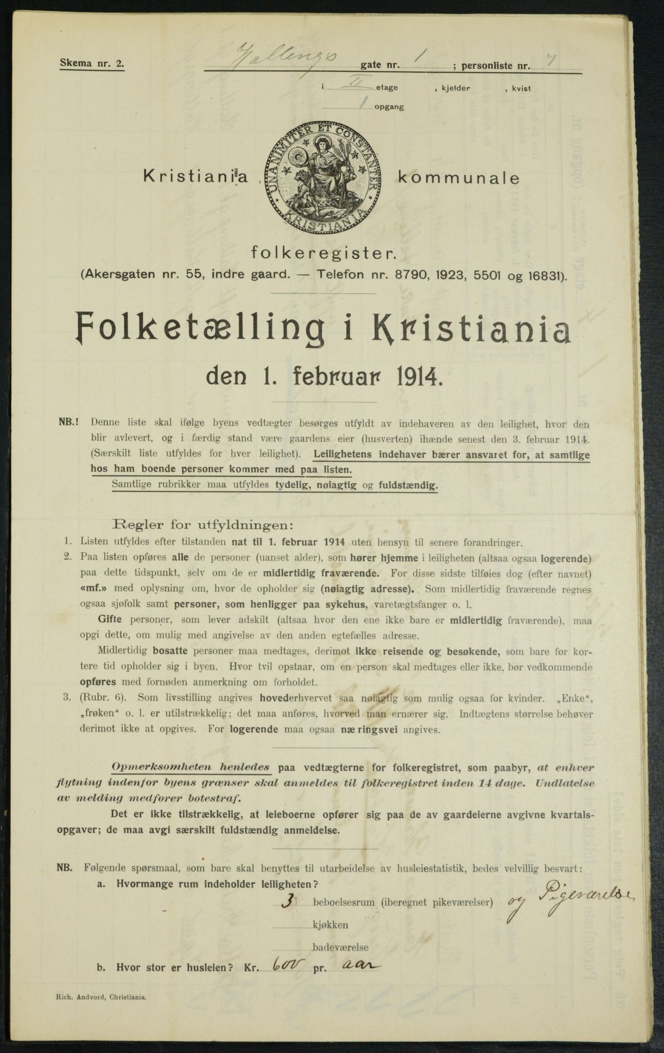 OBA, Municipal Census 1914 for Kristiania, 1914, p. 34119