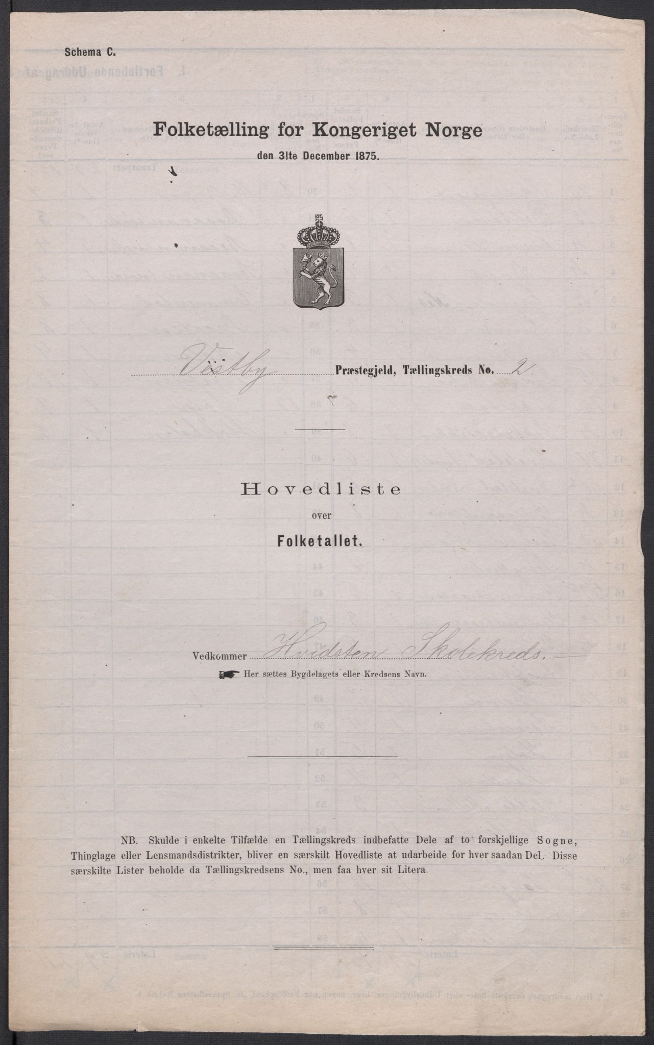 RA, 1875 census for 0211L Vestby/Vestby, Garder og Såner, 1875, p. 4