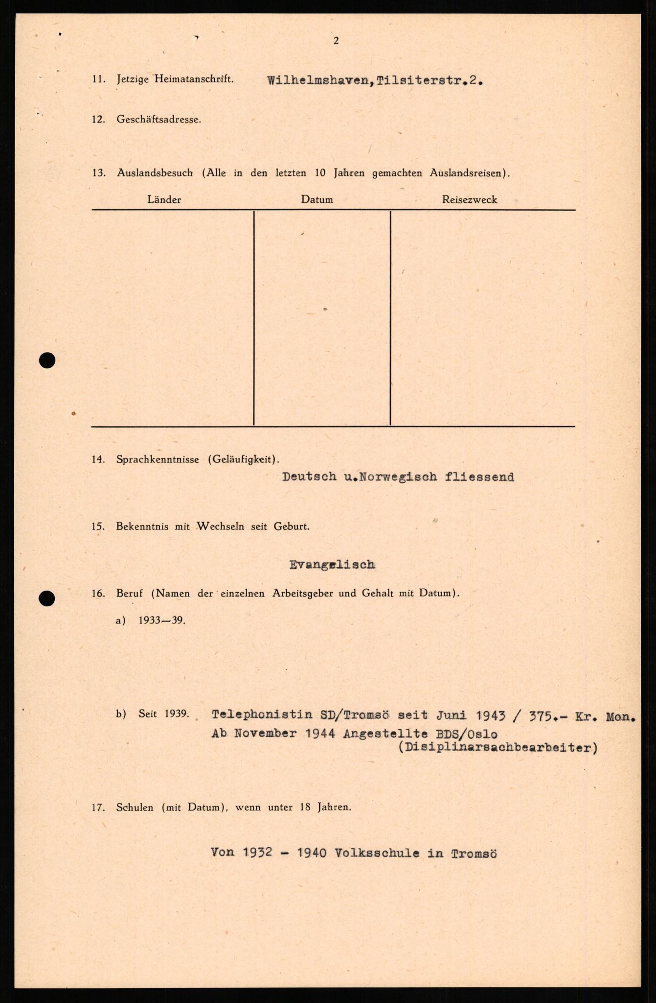 Forsvaret, Forsvarets overkommando II, AV/RA-RAFA-3915/D/Db/L0022: CI Questionaires. Tyske okkupasjonsstyrker i Norge. Tyskere., 1945-1946, p. 516