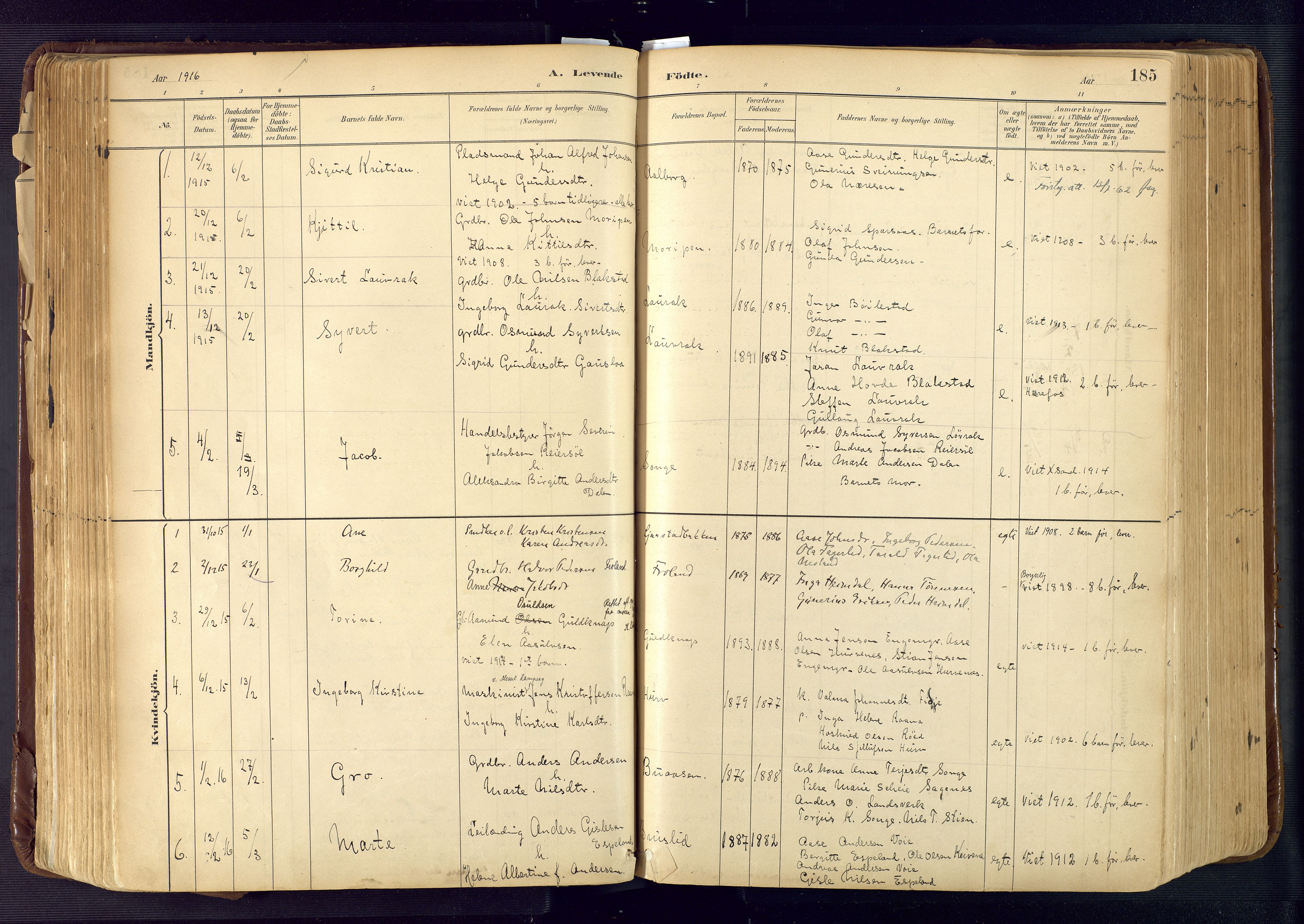 Froland sokneprestkontor, SAK/1111-0013/F/Fa/L0005: Parish register (official) no. A 5, 1882-1921, p. 185