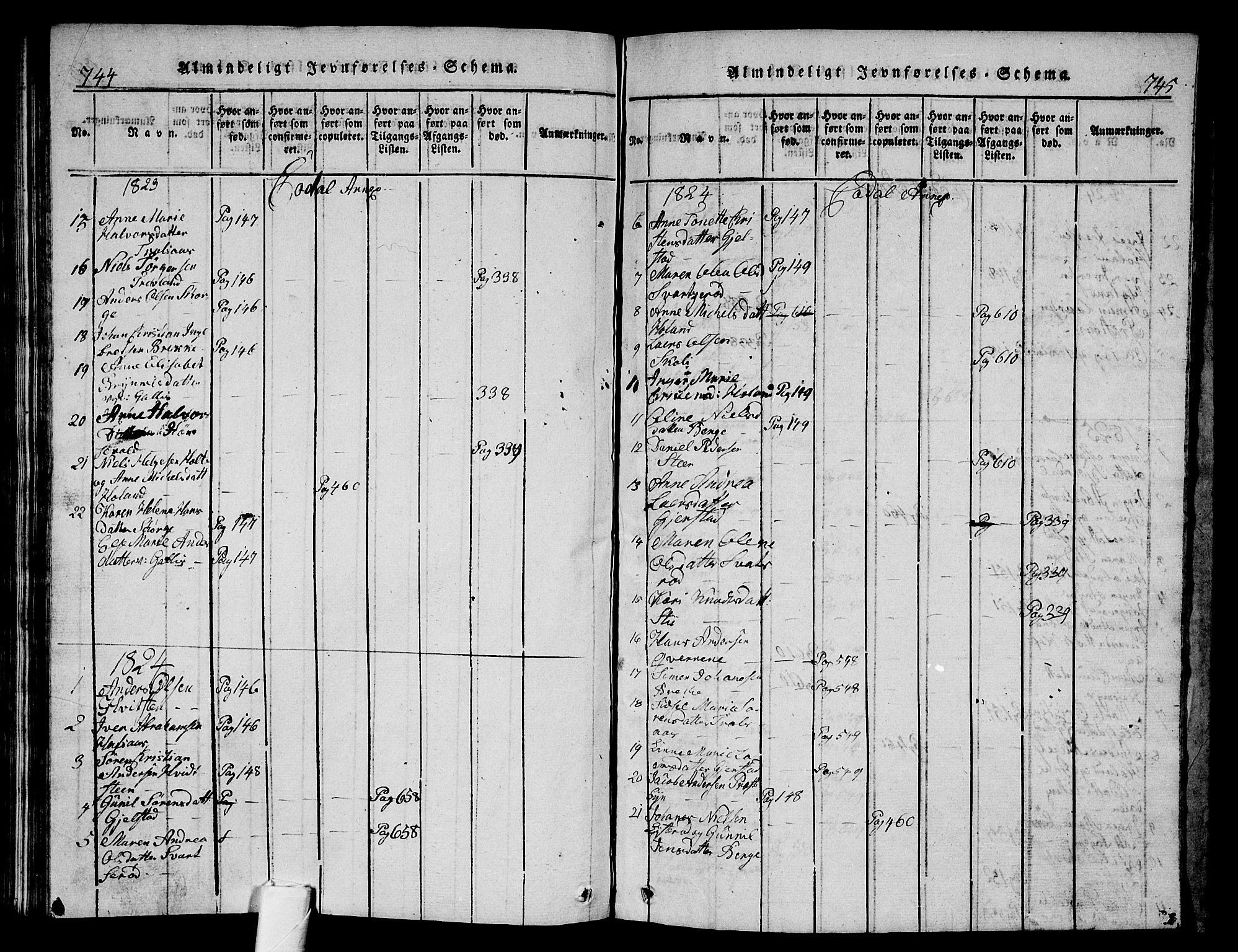 Andebu kirkebøker, AV/SAKO-A-336/G/Ga/L0002: Parish register (copy) no. I 2 /3, 1823-1832, p. 744-745