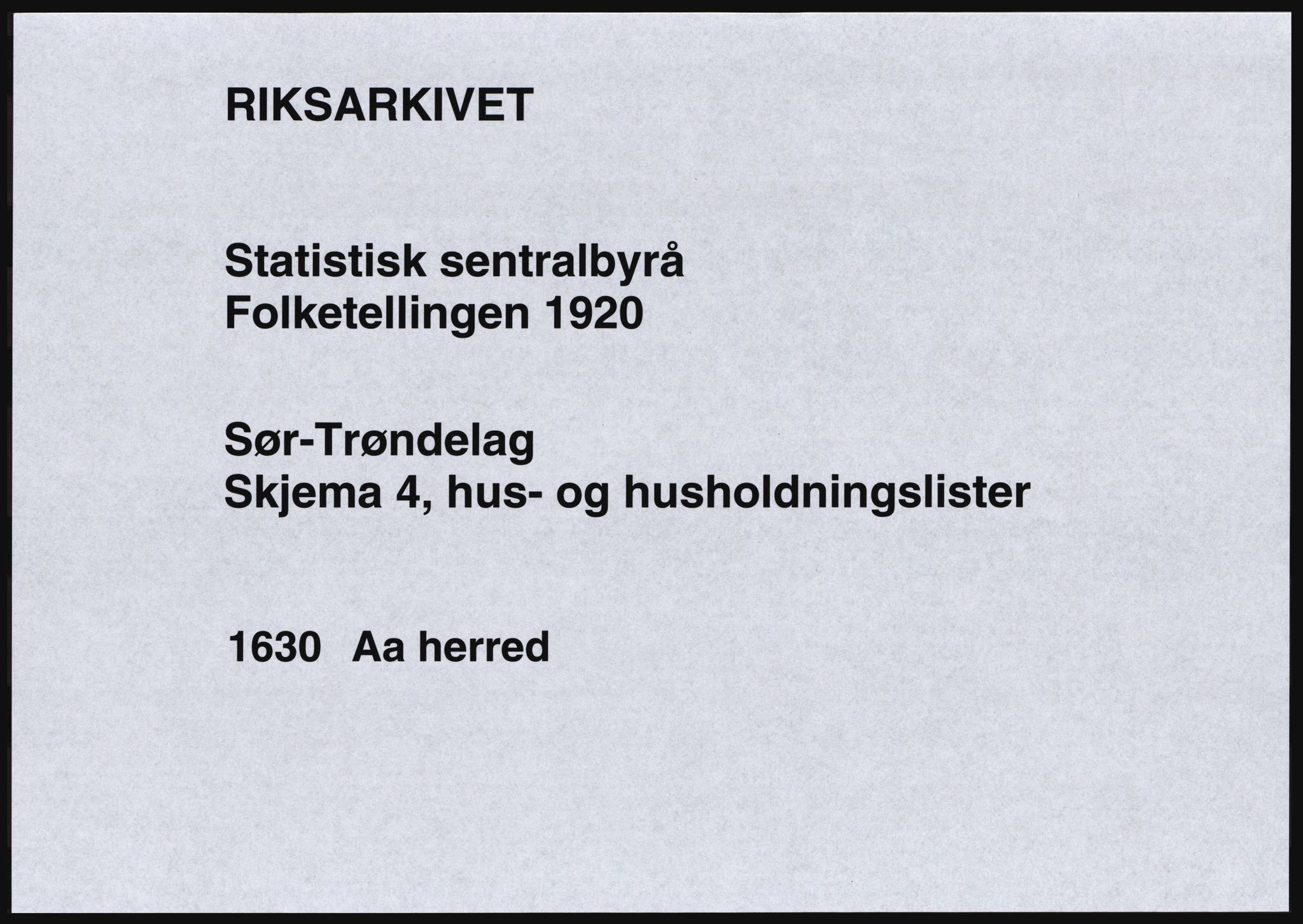 SAT, 1920 census for Å, 1920, p. 50