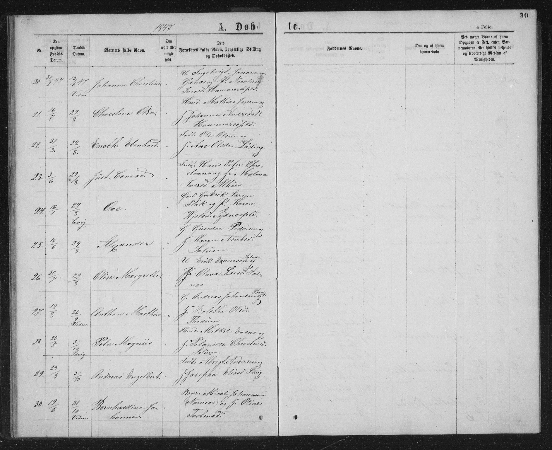 Ministerialprotokoller, klokkerbøker og fødselsregistre - Nord-Trøndelag, SAT/A-1458/768/L0566: Parish register (official) no. 768A01, 1836-1865, p. 30