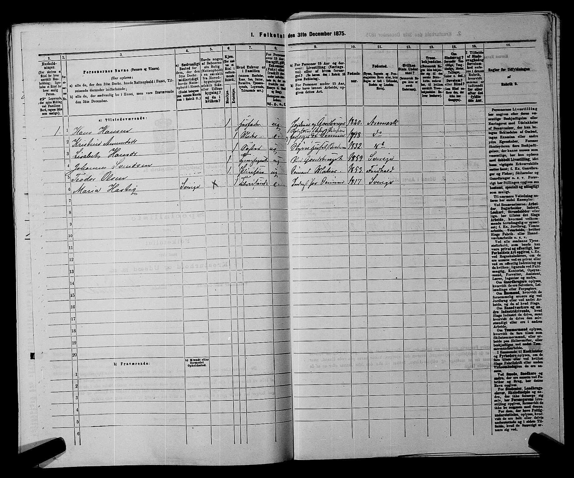 RA, 1875 census for 0118P Aremark, 1875, p. 342