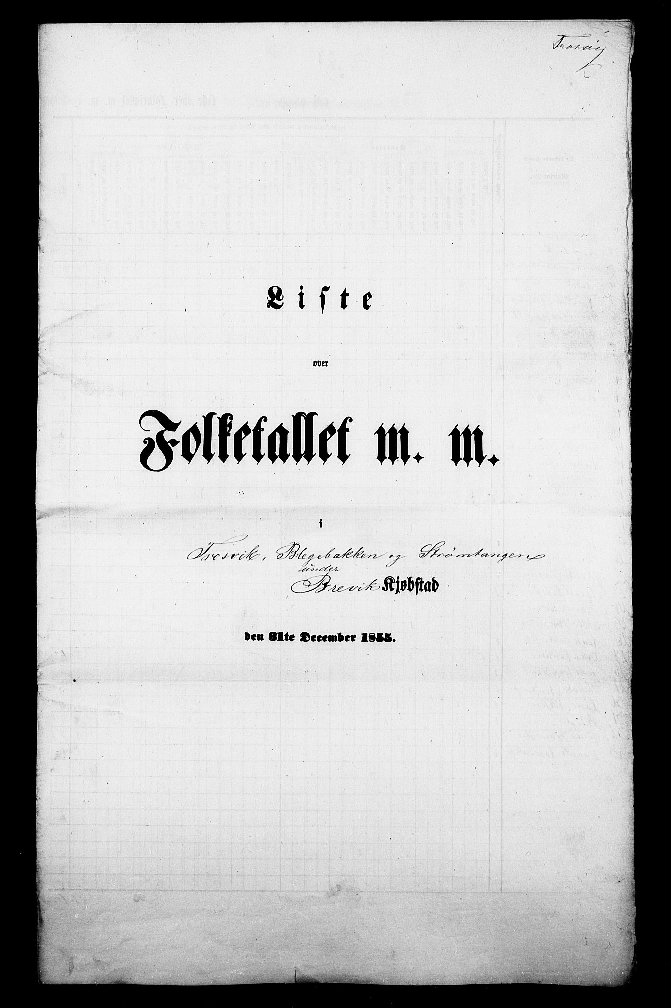 , Census 1855 for Eidanger/Brevik, 1855, p. 12