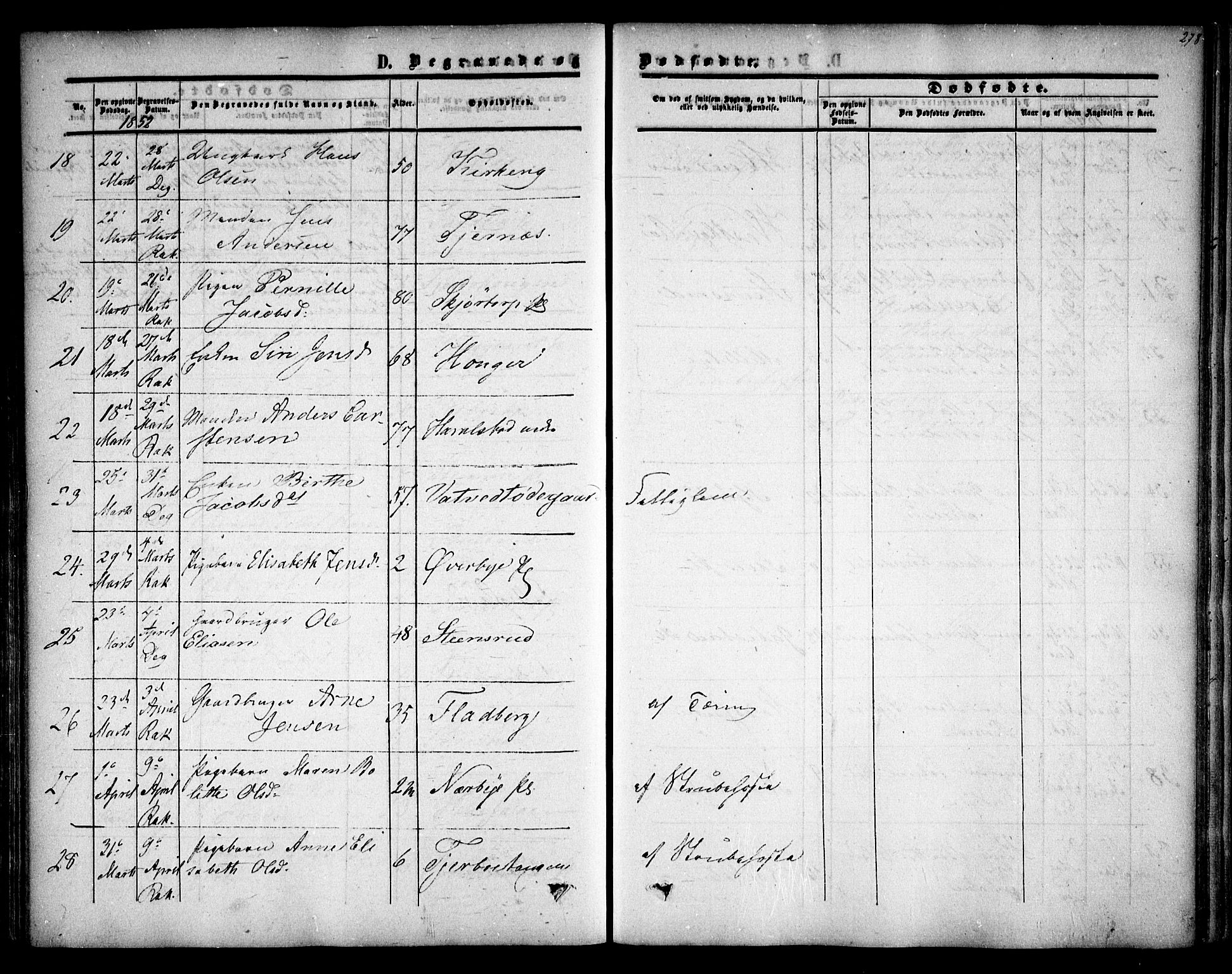 Rakkestad prestekontor Kirkebøker, AV/SAO-A-2008/F/Fa/L0009: Parish register (official) no. I 9, 1850-1856, p. 278