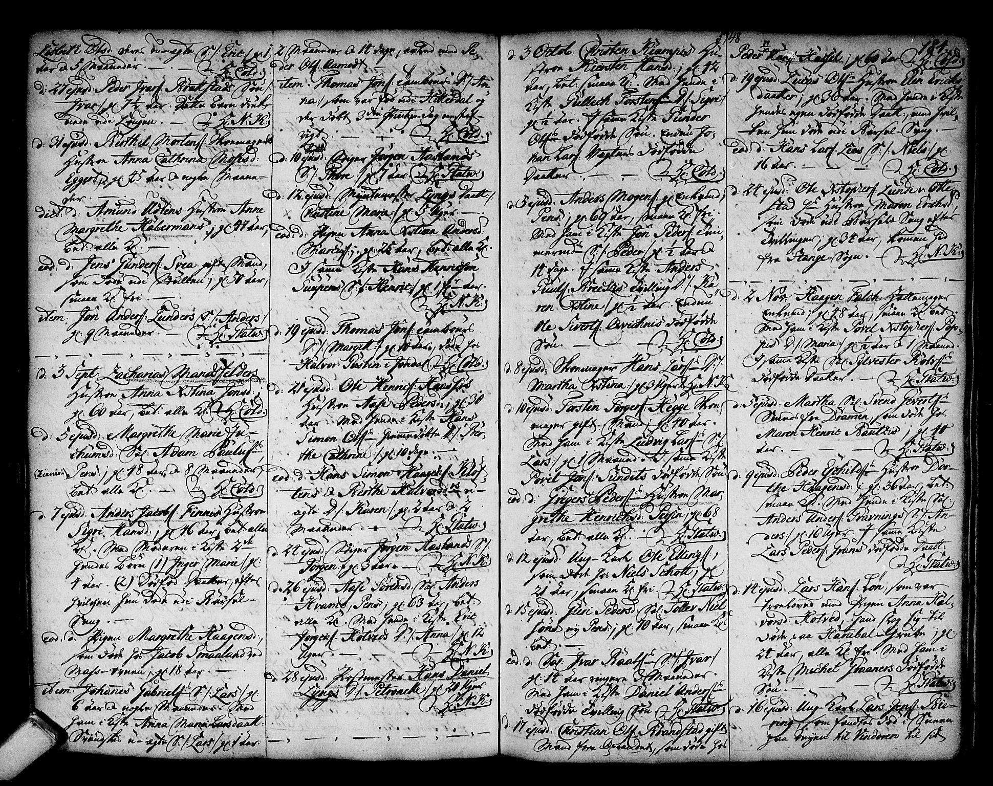 Kongsberg kirkebøker, SAKO/A-22/F/Fa/L0003: Parish register (official) no. I 3, 1744-1755, p. 184