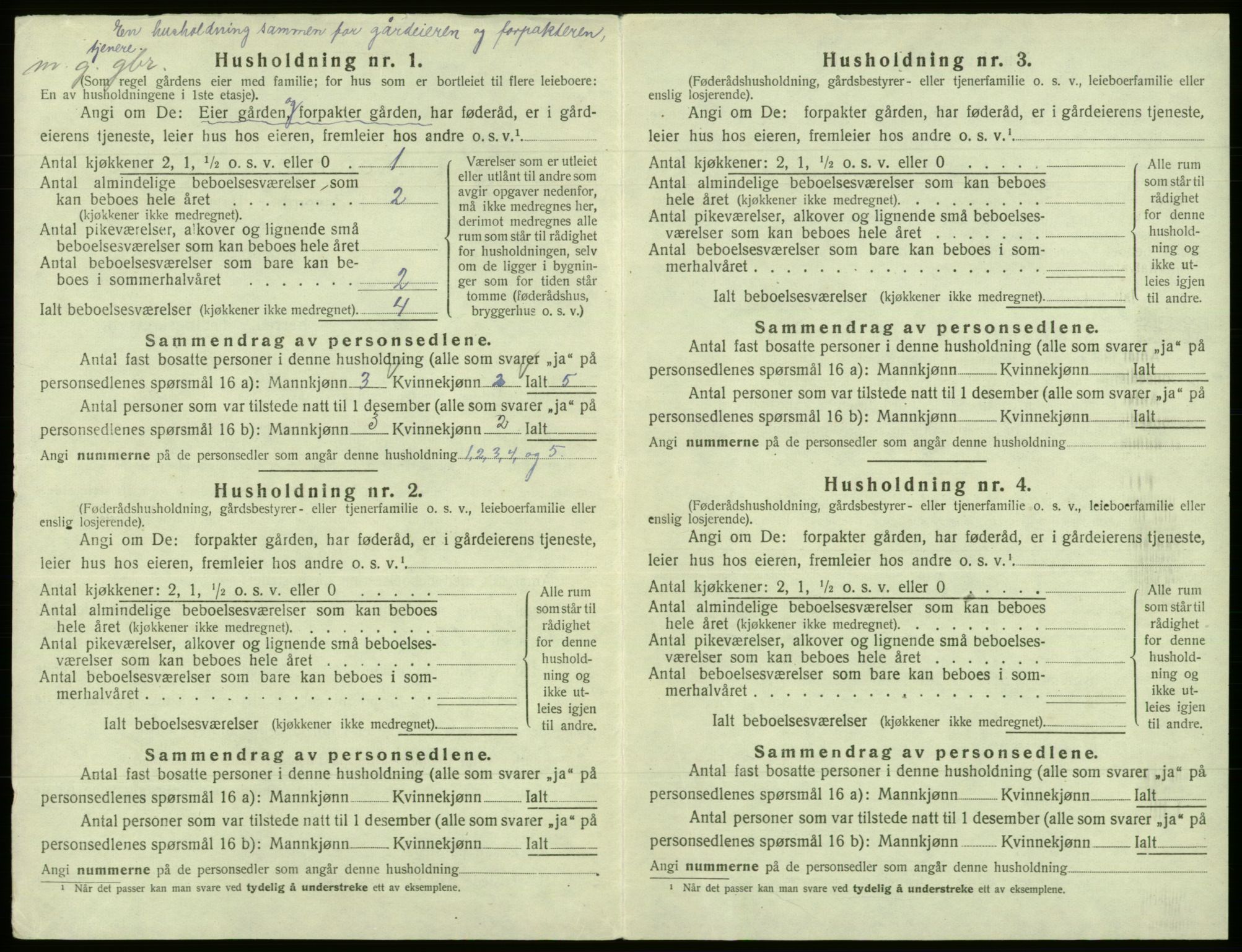 SAB, 1920 census for Fana, 1920, p. 2698