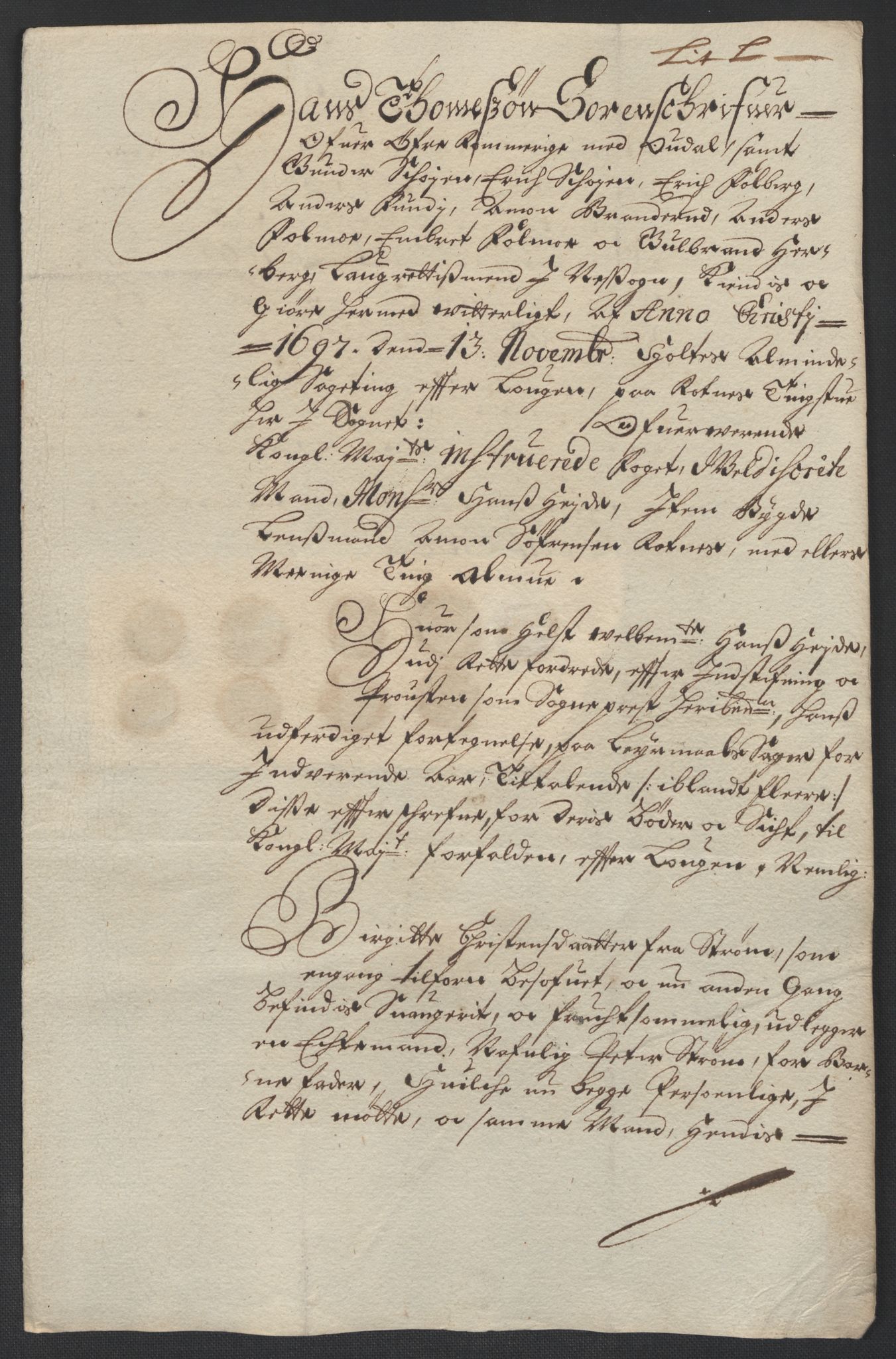 Rentekammeret inntil 1814, Reviderte regnskaper, Fogderegnskap, AV/RA-EA-4092/R12/L0709: Fogderegnskap Øvre Romerike, 1697, p. 99