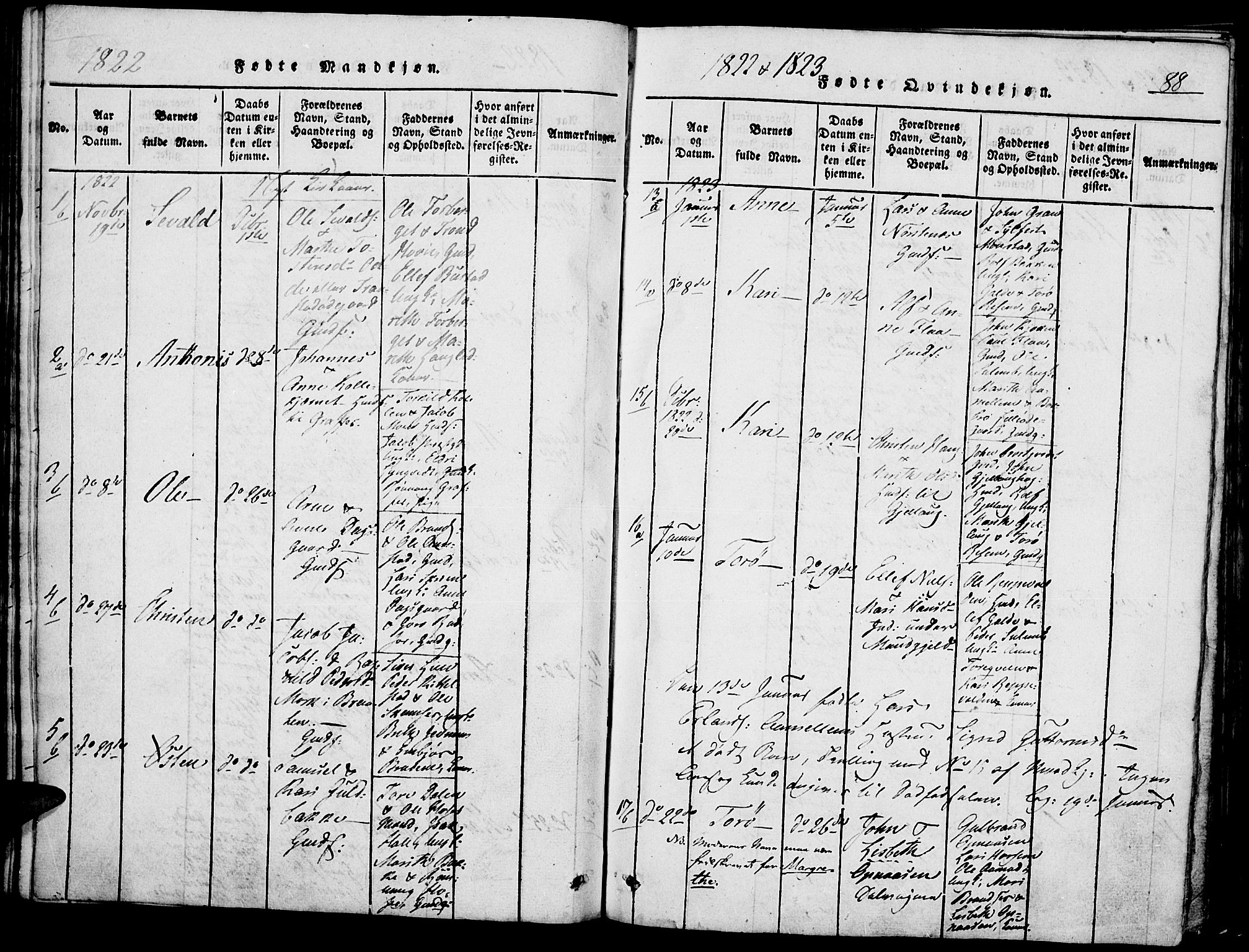Lom prestekontor, SAH/PREST-070/K/L0004: Parish register (official) no. 4, 1815-1825, p. 88