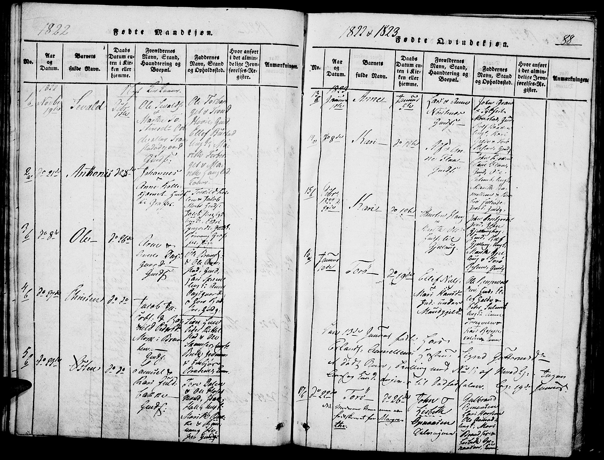 Lom prestekontor, AV/SAH-PREST-070/K/L0004: Parish register (official) no. 4, 1815-1825, p. 88