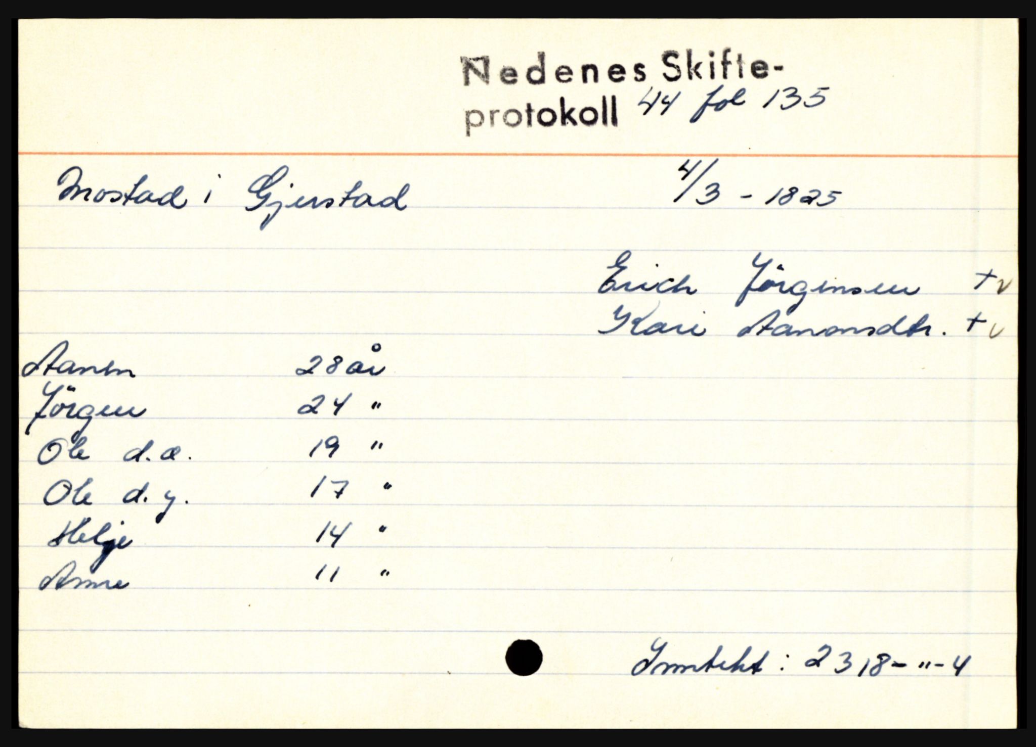 Nedenes sorenskriveri før 1824, AV/SAK-1221-0007/H, p. 20457