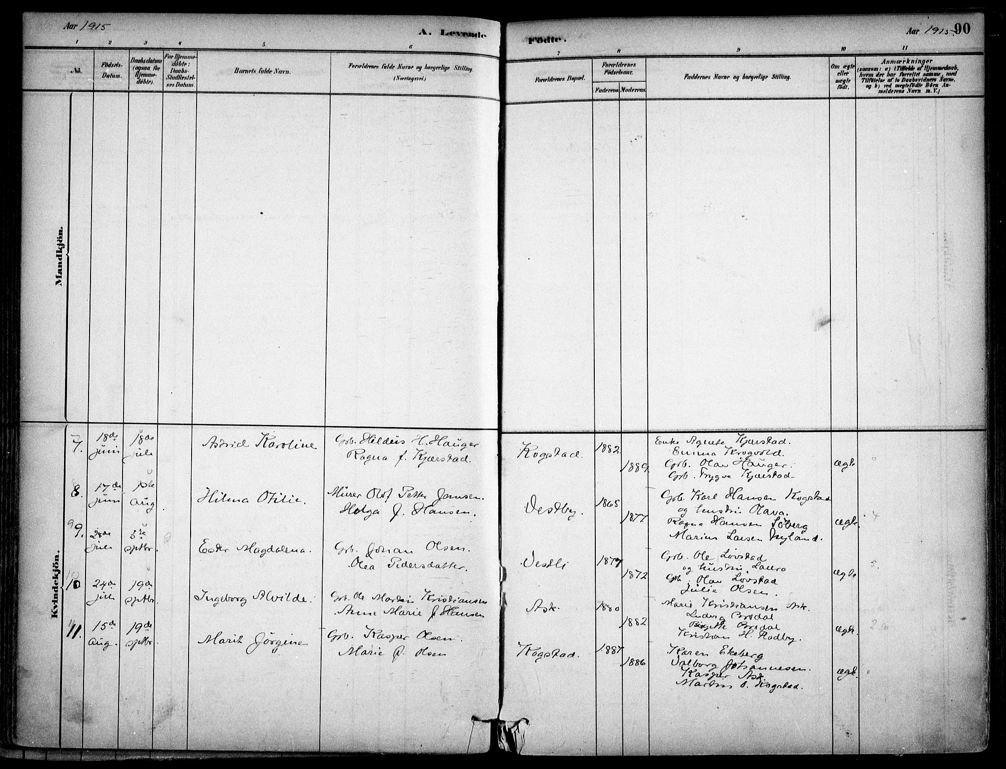 Gjerdrum prestekontor Kirkebøker, AV/SAO-A-10412b/F/Fb/L0001: Parish register (official) no. II 1, 1881-1921, p. 90