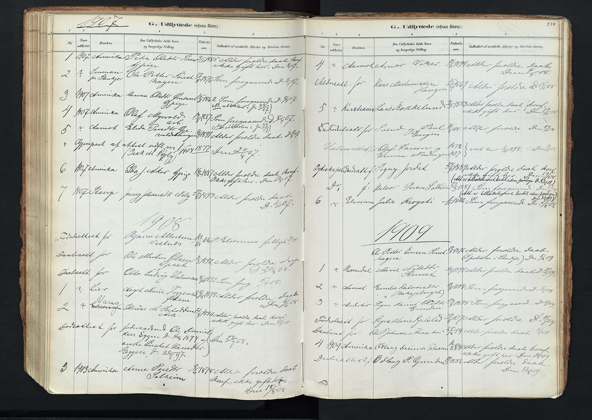 Trysil prestekontor, AV/SAH-PREST-046/H/Ha/Haa/L0011: Parish register (official) no. 11, 1878-1912, p. 244