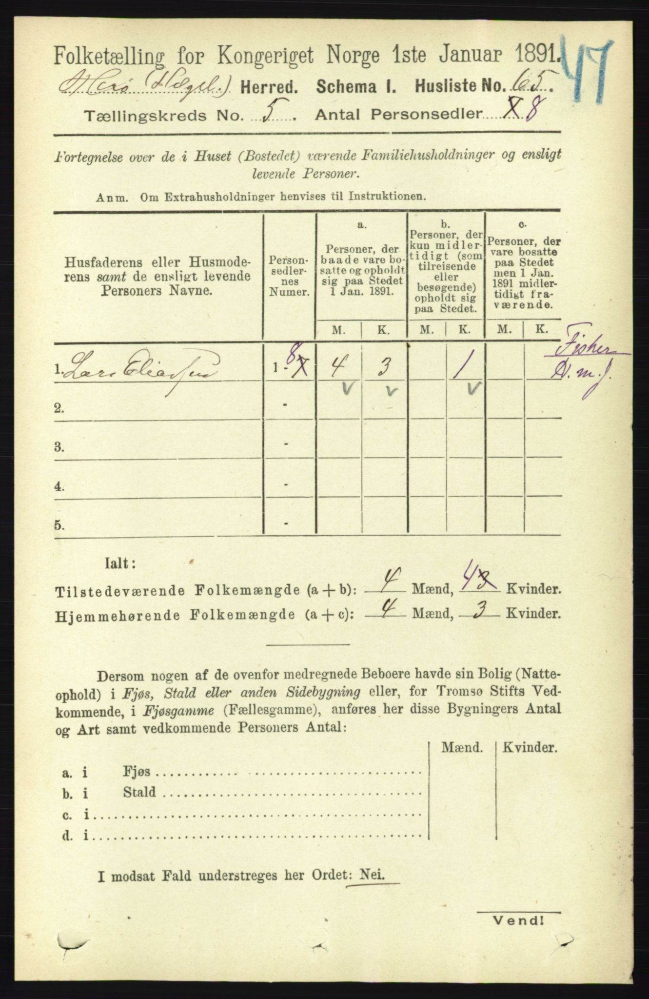 RA, 1891 census for 1818 Herøy, 1891, p. 1392