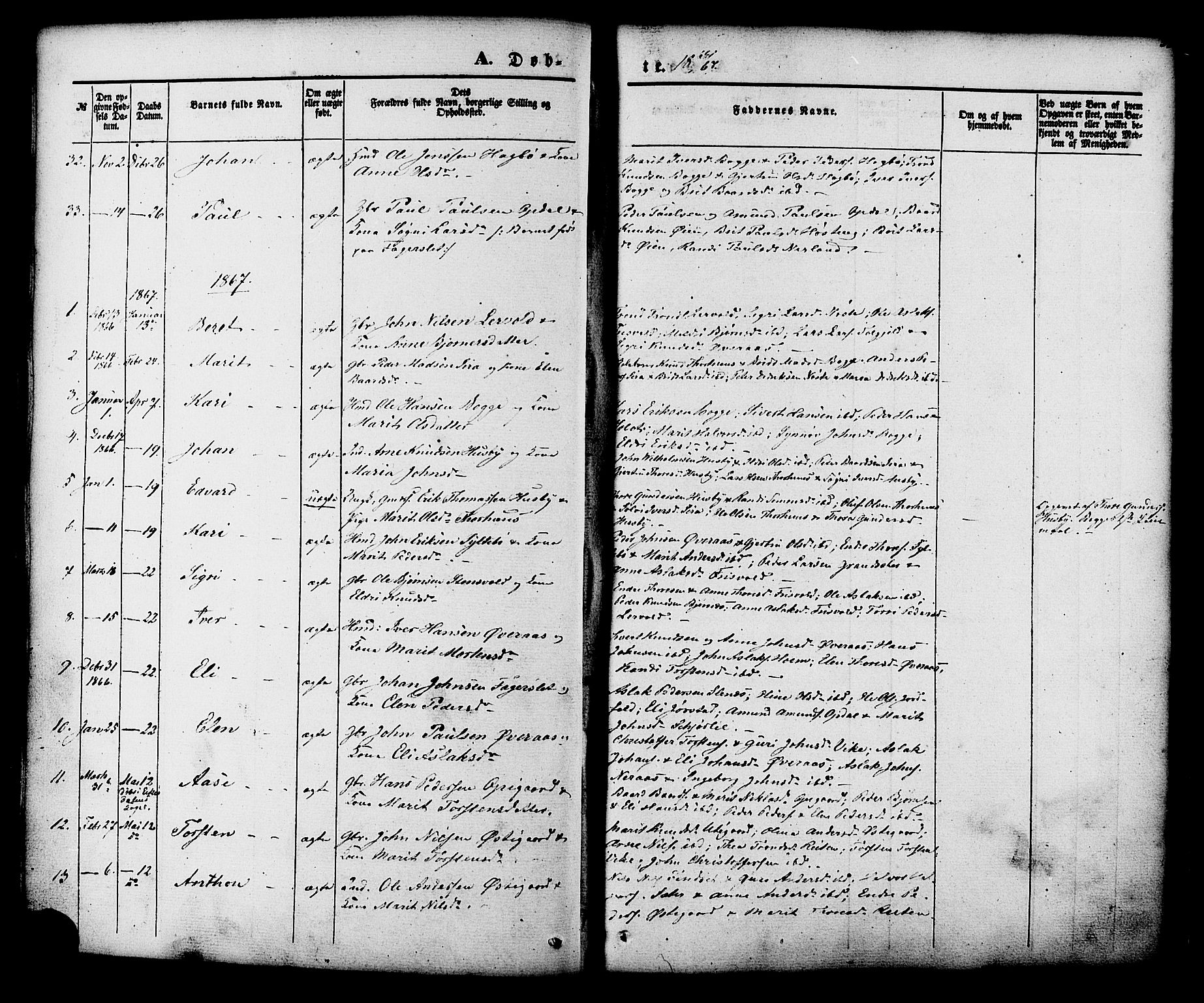 Ministerialprotokoller, klokkerbøker og fødselsregistre - Møre og Romsdal, SAT/A-1454/552/L0637: Parish register (official) no. 552A01, 1845-1879, p. 53