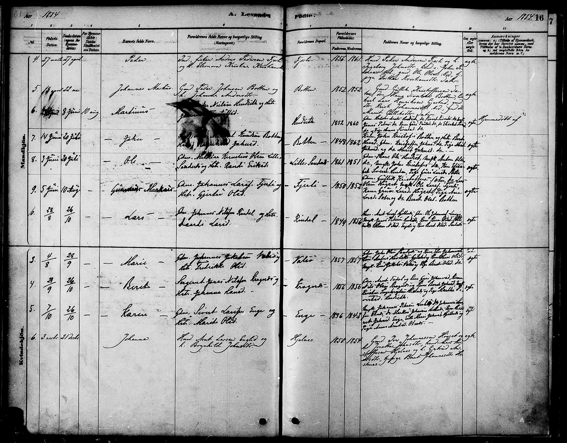 Ministerialprotokoller, klokkerbøker og fødselsregistre - Møre og Romsdal, AV/SAT-A-1454/580/L0924: Parish register (official) no. 580A01, 1878-1887, p. 16