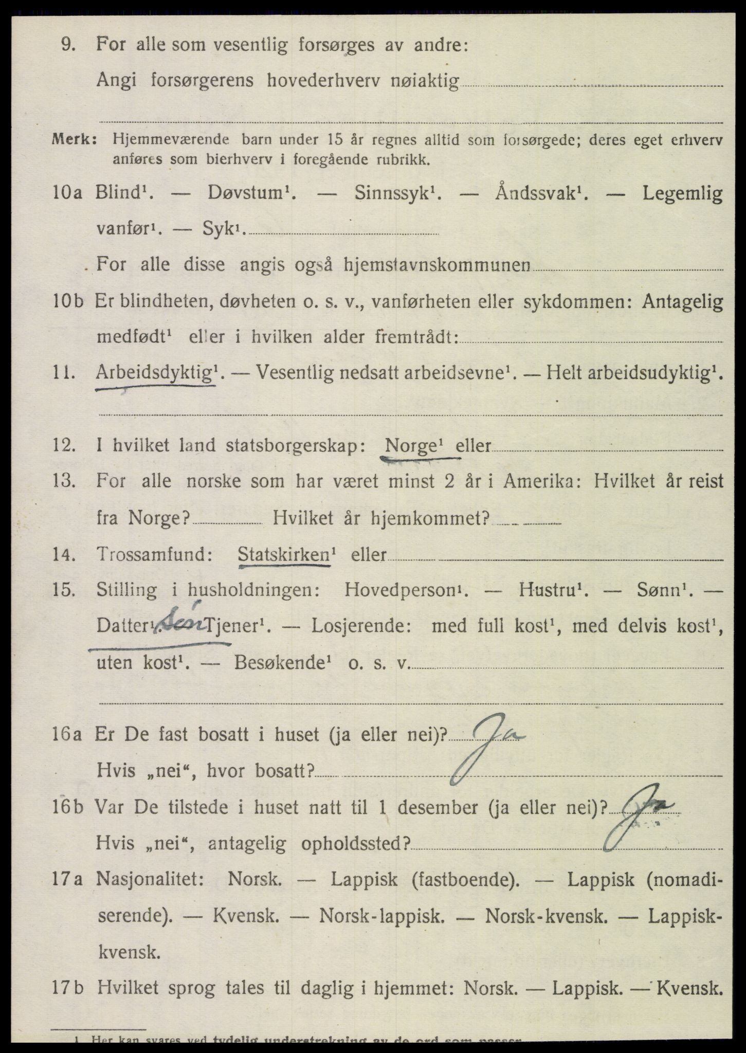 SAT, 1920 census for Hattfjelldal, 1920, p. 2507