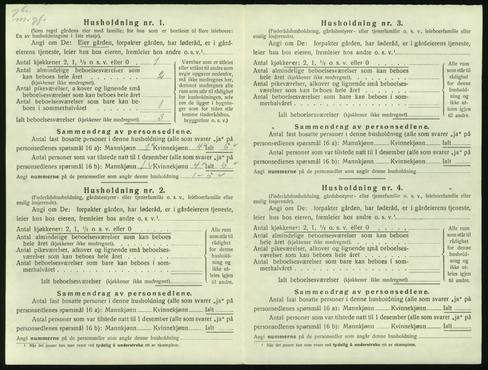 SAK, 1920 census for Eide, 1920, p. 163