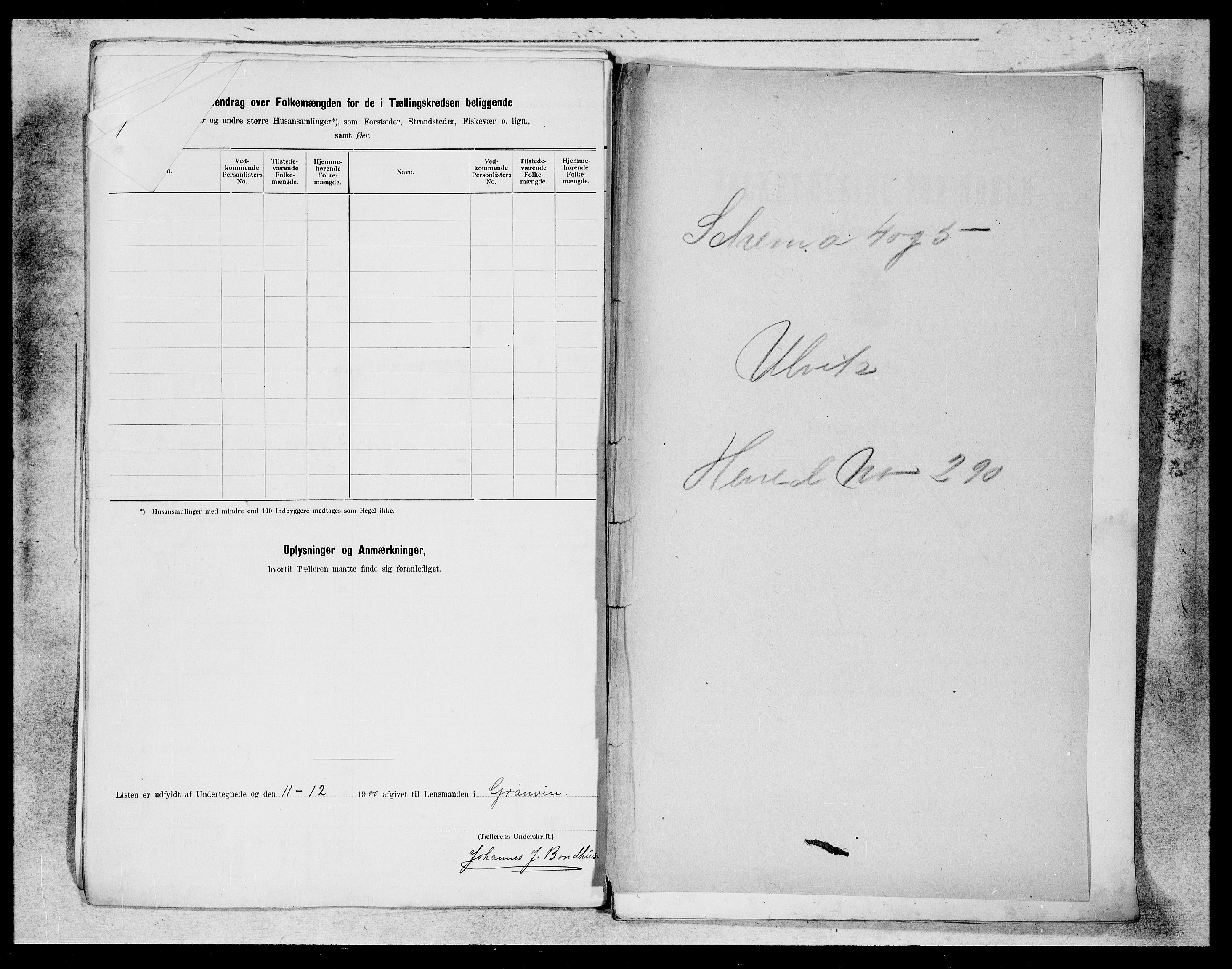 SAB, 1900 census for Eidfjord, 1900, p. 9