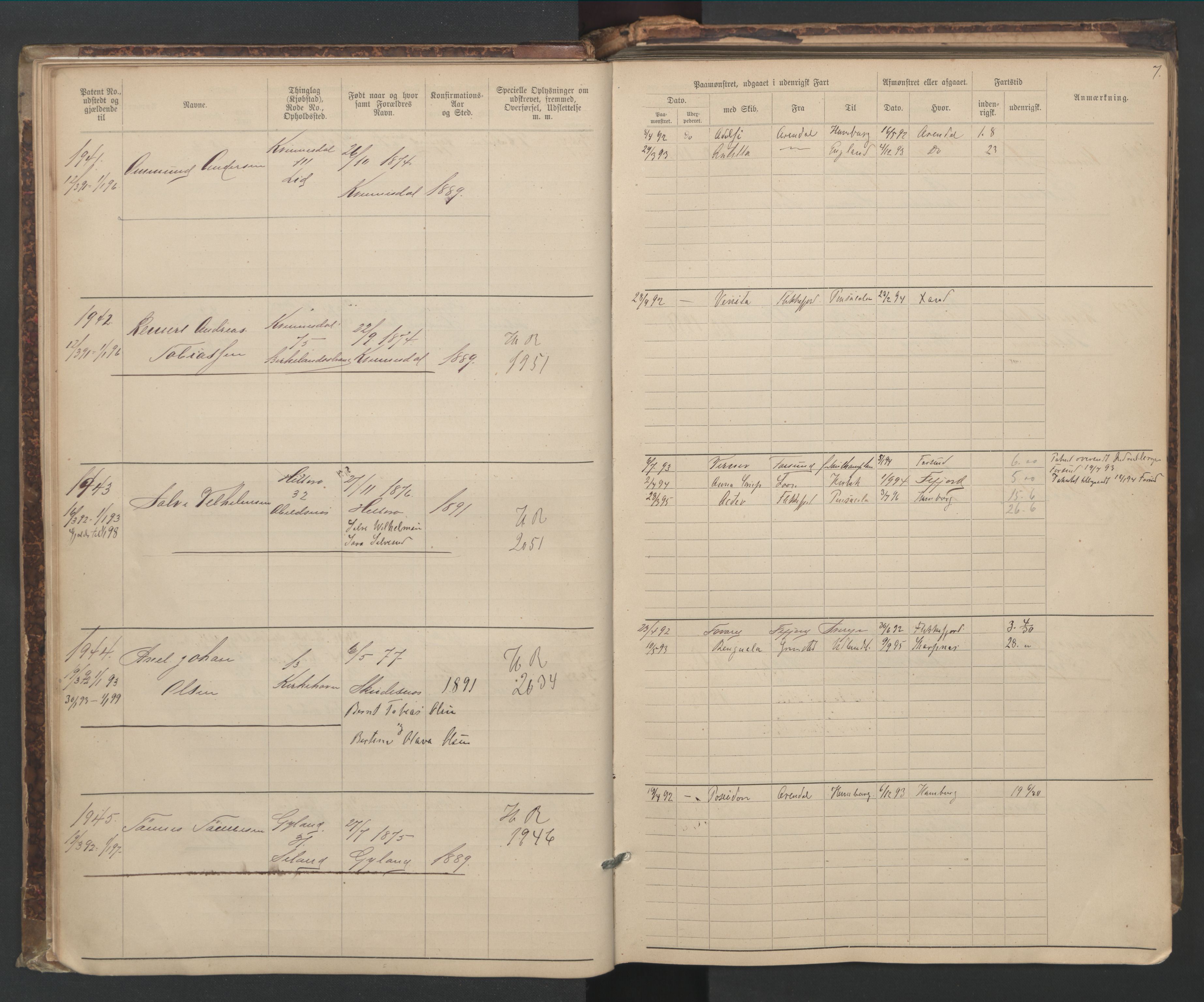 Flekkefjord mønstringskrets, AV/SAK-2031-0018/F/Fa/L0006: Annotasjonsrulle nr 1916-2964 med register, Æ-3, 1891-1948, p. 36