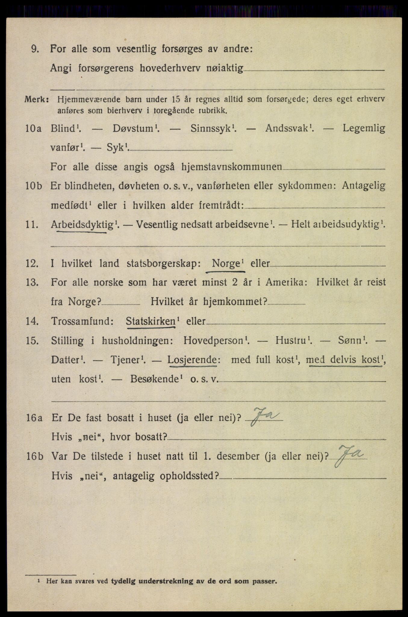 SAH, 1920 census for Jevnaker, 1920, p. 9158