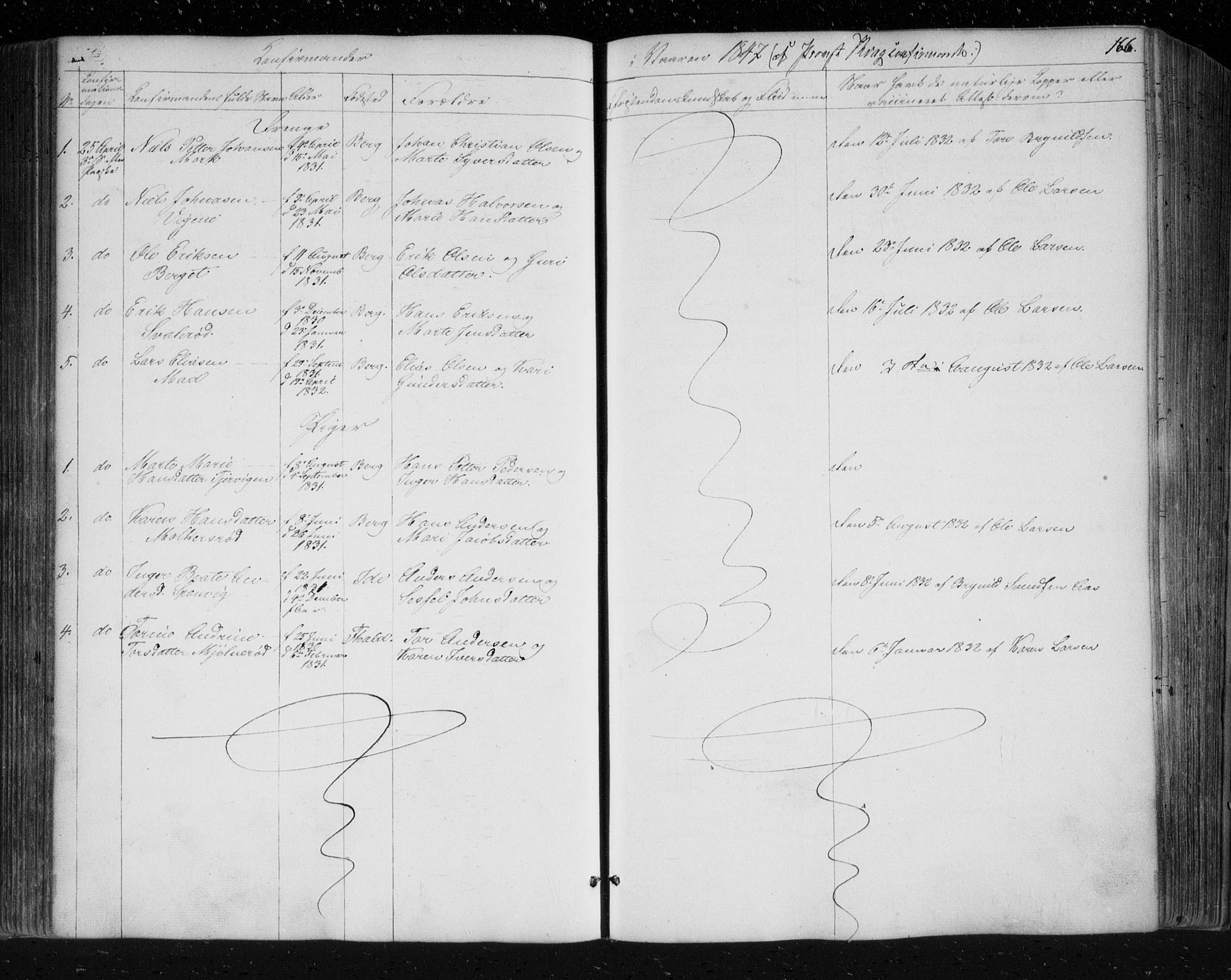 Berg prestekontor Kirkebøker, AV/SAO-A-10902/F/Fa/L0004: Parish register (official) no. I 4, 1843-1860, p. 166