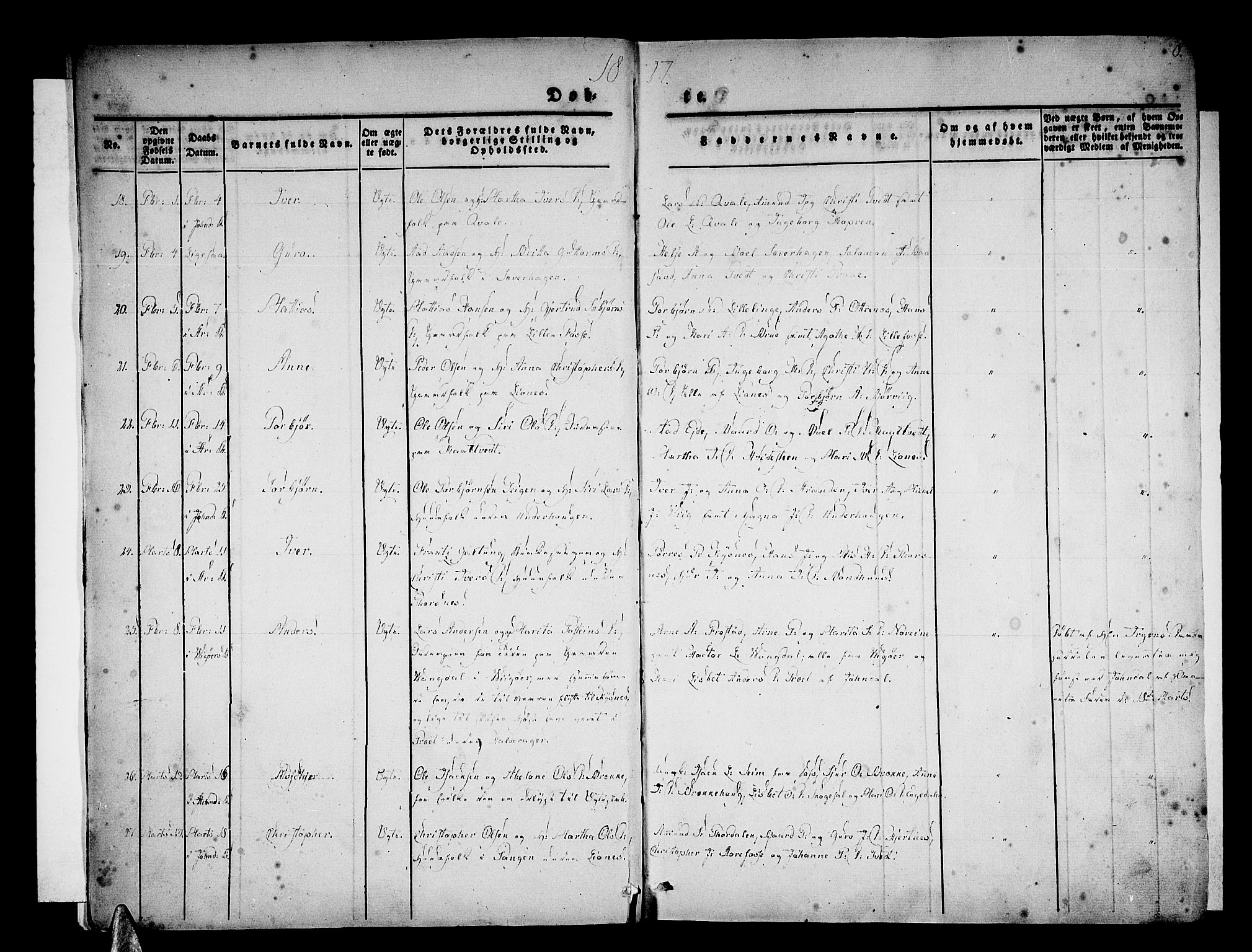 Strandebarm sokneprestembete, AV/SAB-A-78401/H/Haa: Parish register (official) no. A 6, 1826-1843, p. 8