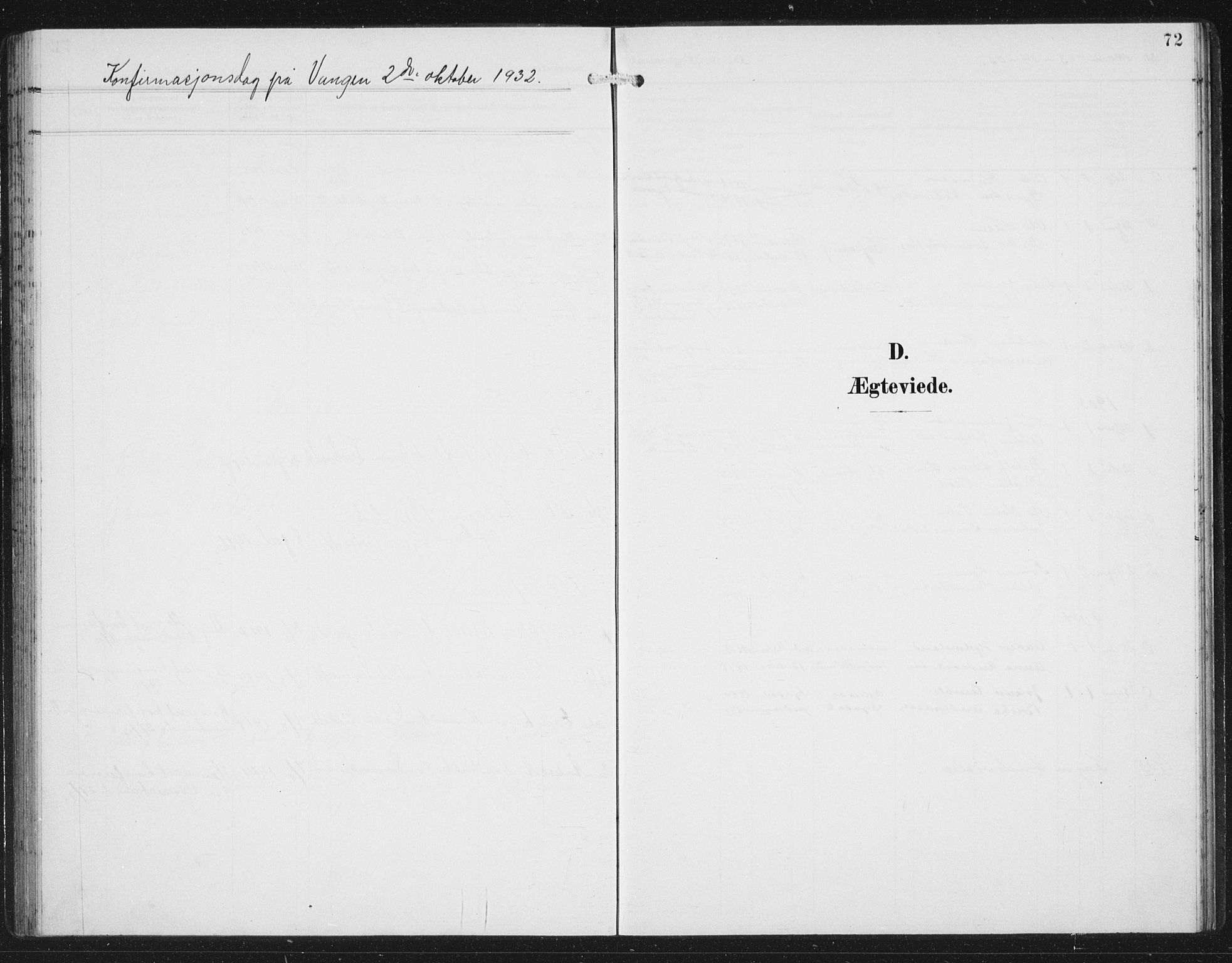 Aurland sokneprestembete, SAB/A-99937/H/Hb/Hbc/L0003: Parish register (copy) no. C 3, 1901-1933, p. 72