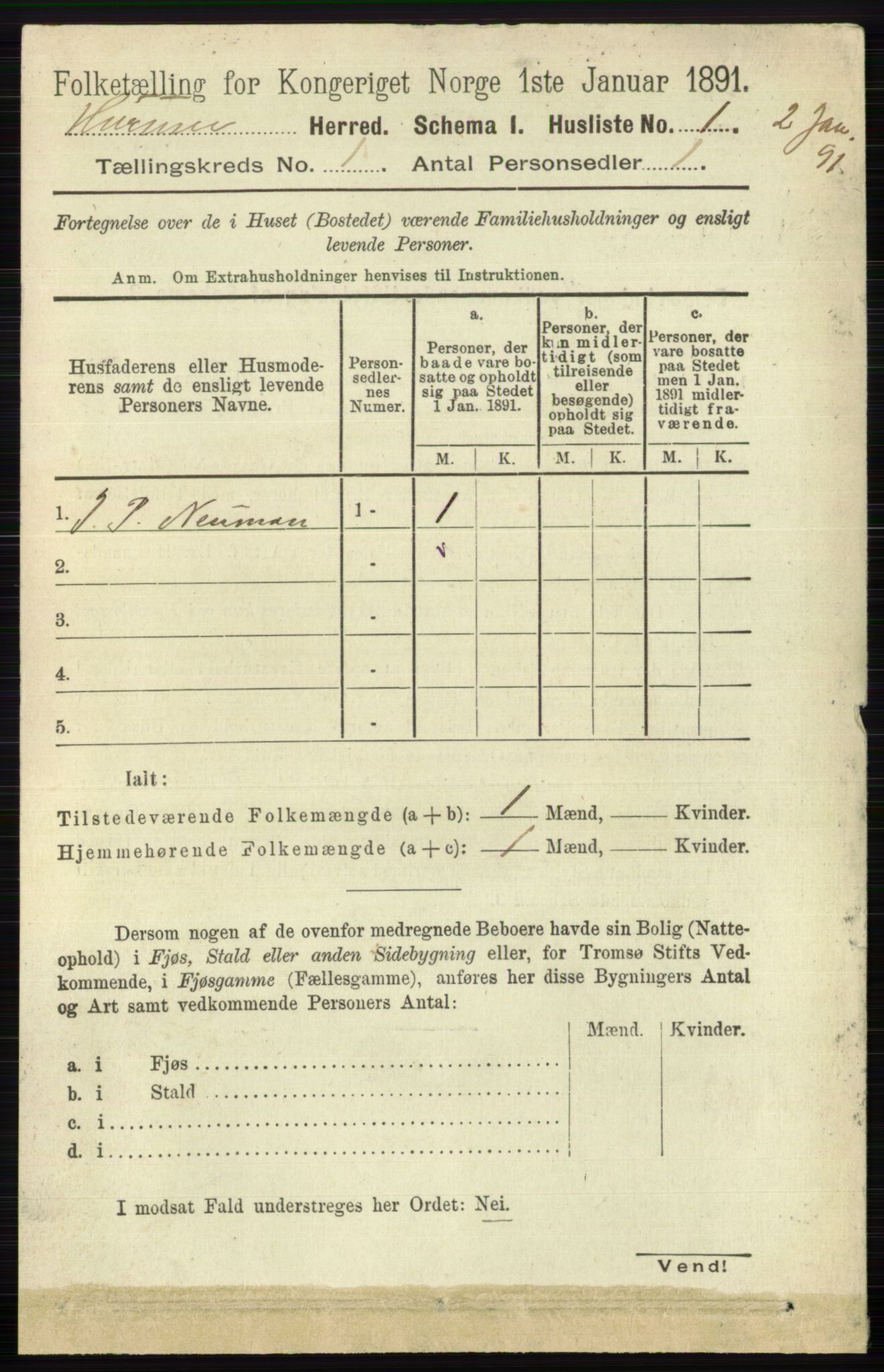 RA, 1891 census for 0628 Hurum, 1891, p. 25