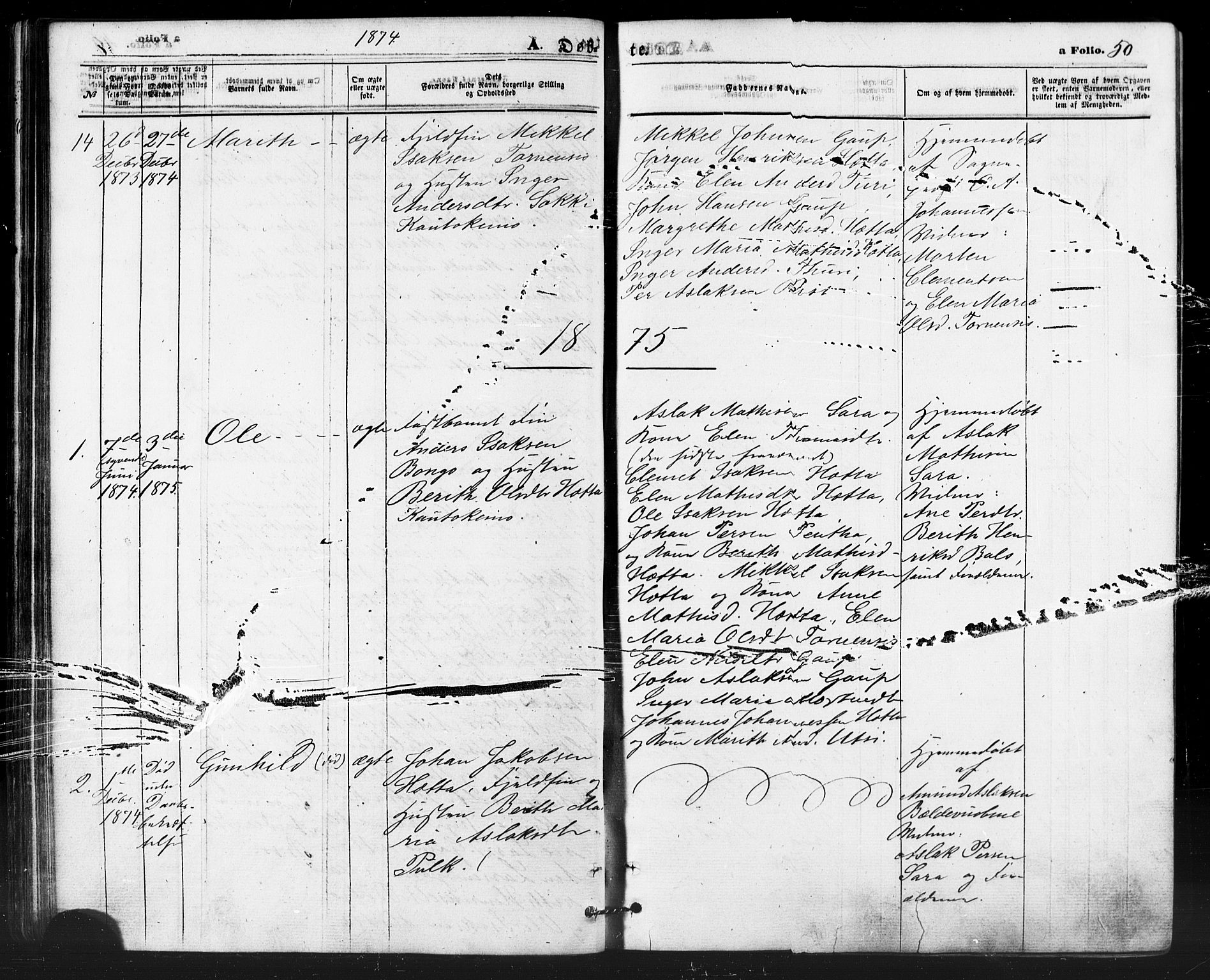 Kautokeino sokneprestembete, SATØ/S-1340/H/Ha/L0003.kirke: Parish register (official) no. 3, 1862-1879, p. 50
