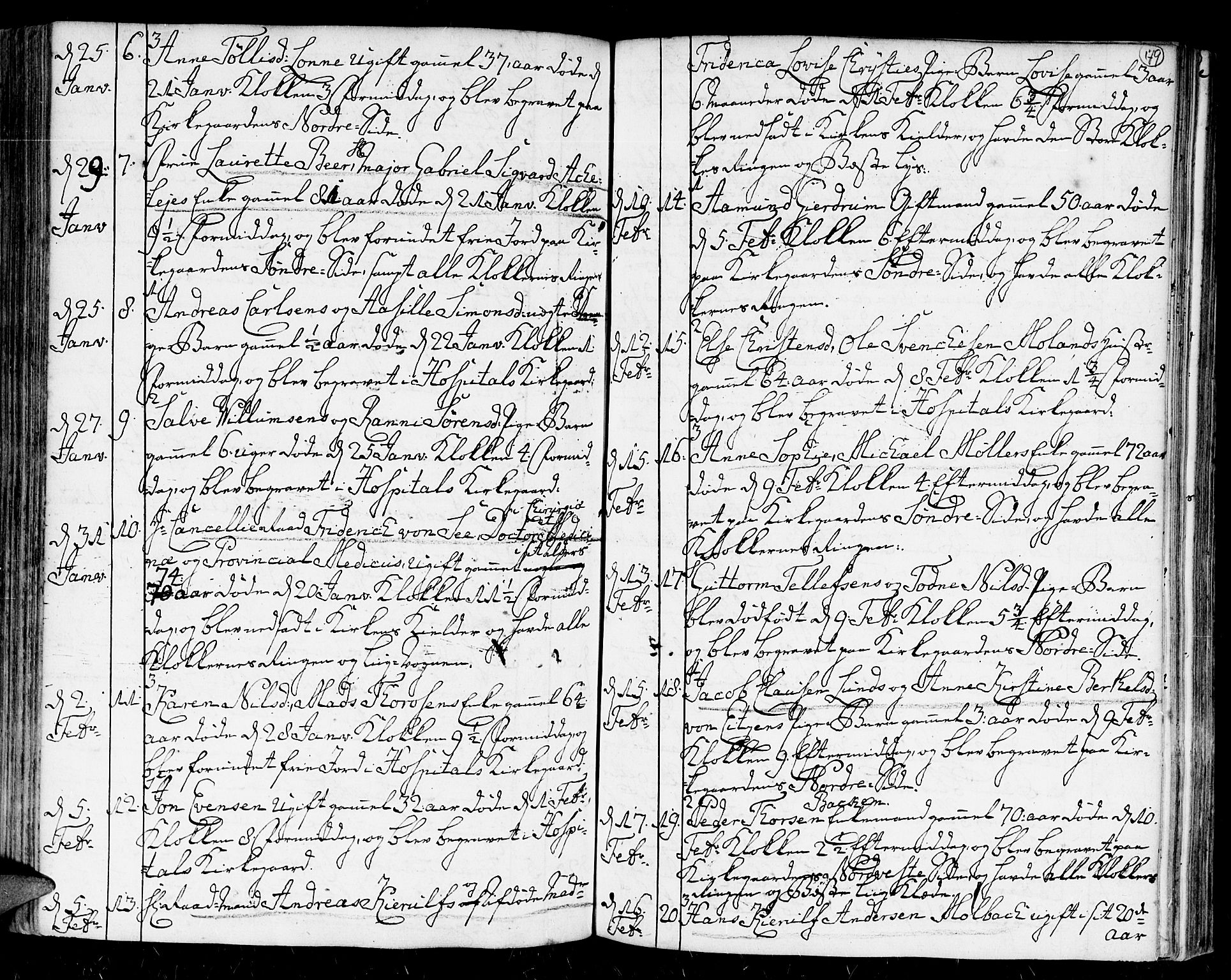 Kristiansand domprosti, AV/SAK-1112-0006/F/Fa/L0004: Parish register (official) no. A 4, 1762-1794, p. 179