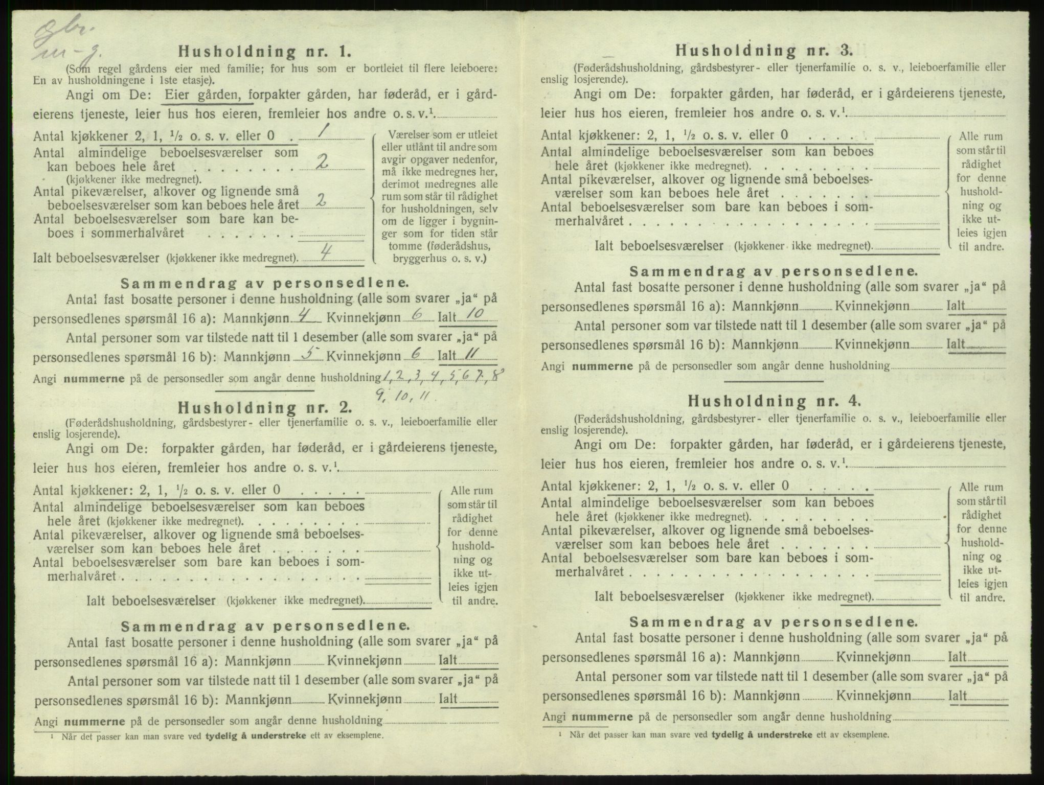 SAB, 1920 census for Sogndal, 1920, p. 820