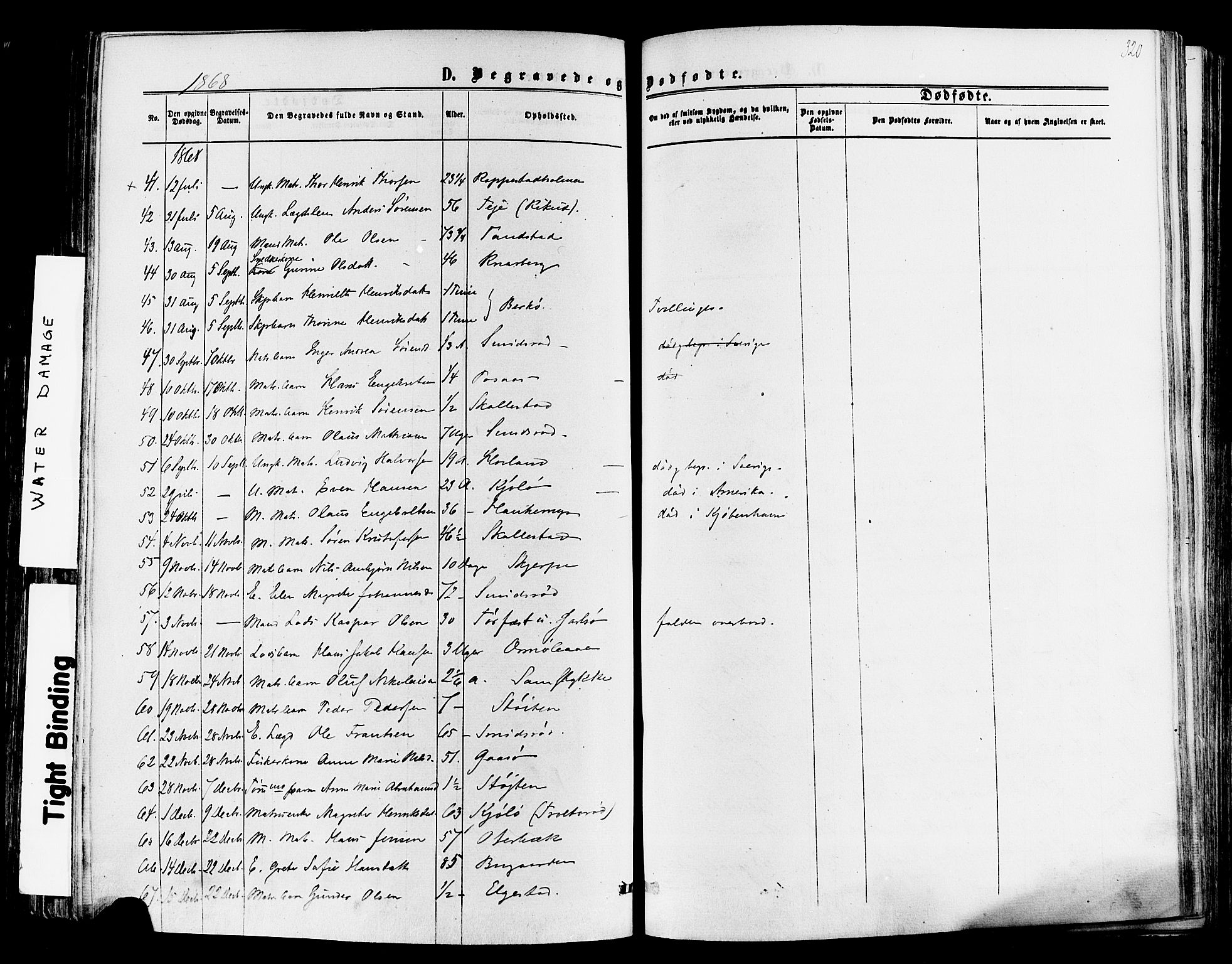 Nøtterøy kirkebøker, AV/SAKO-A-354/F/Fa/L0007: Parish register (official) no. I 7, 1865-1877, p. 320