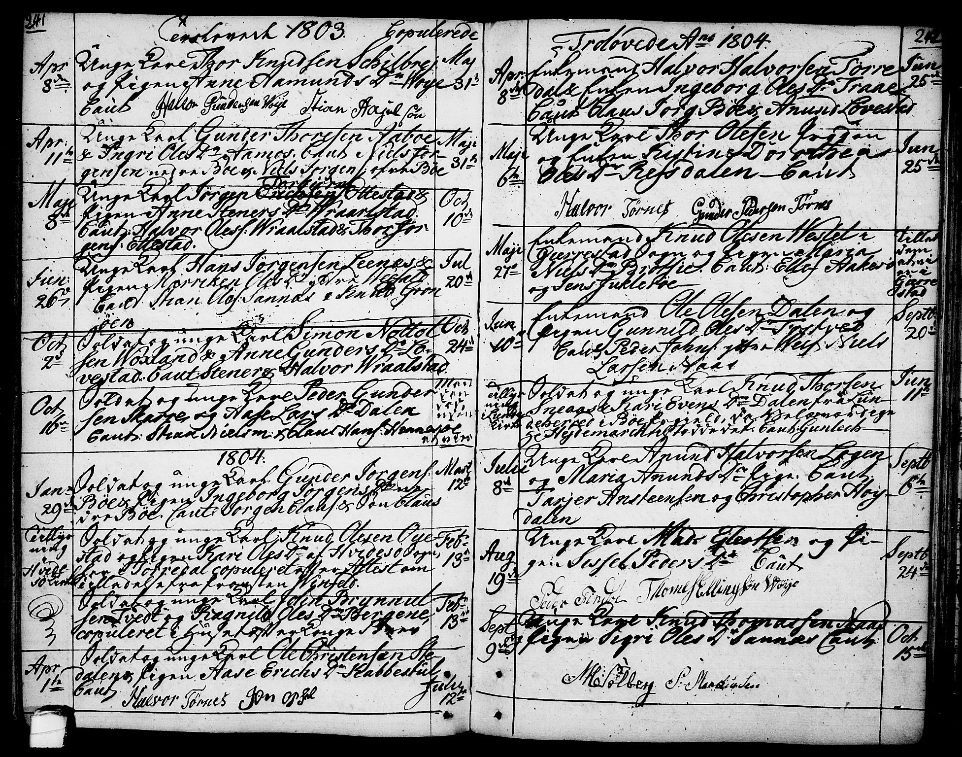 Drangedal kirkebøker, SAKO/A-258/F/Fa/L0003: Parish register (official) no. 3, 1768-1814, p. 241-242