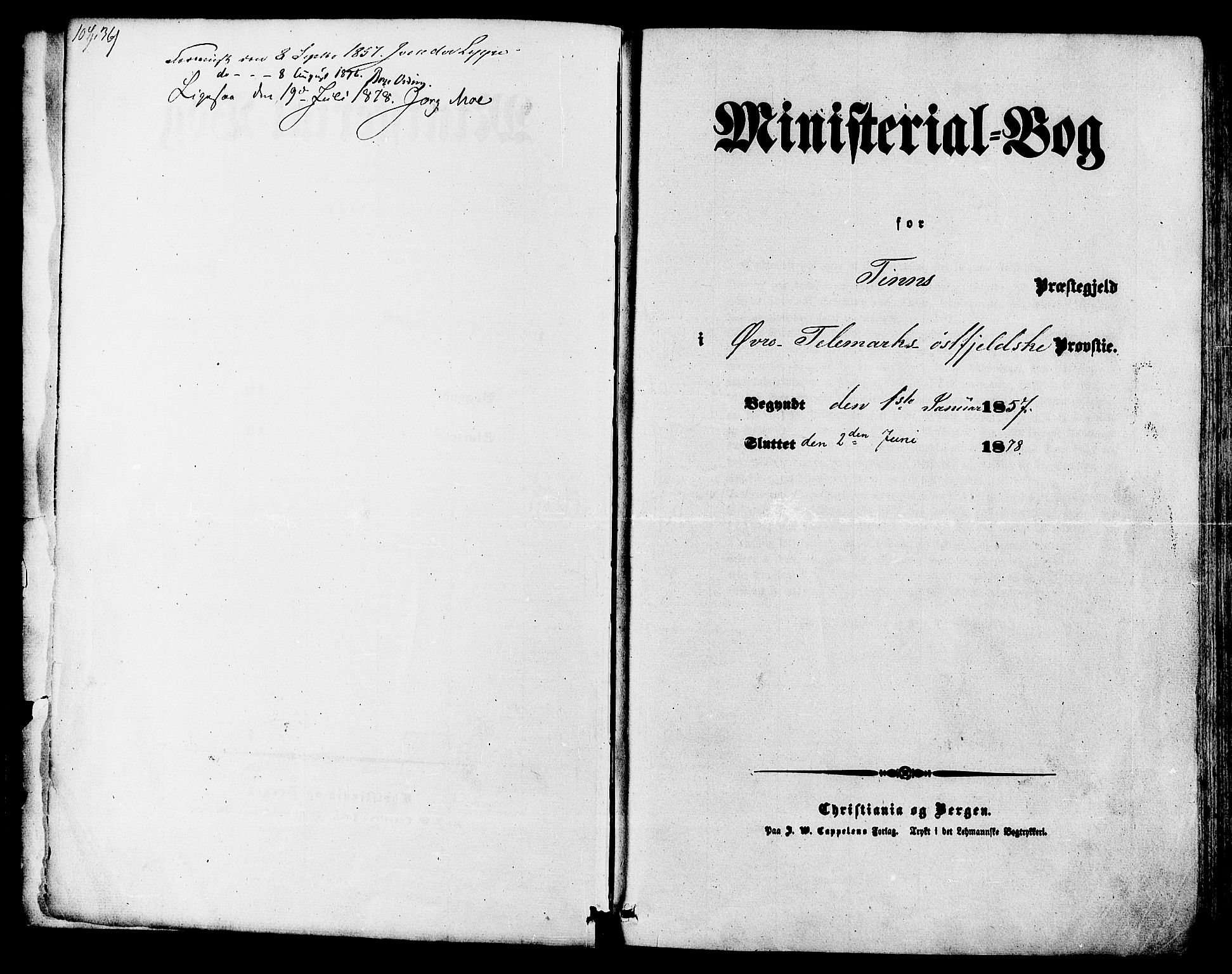 Tinn kirkebøker, AV/SAKO-A-308/F/Fa/L0006: Parish register (official) no. I 6, 1857-1878