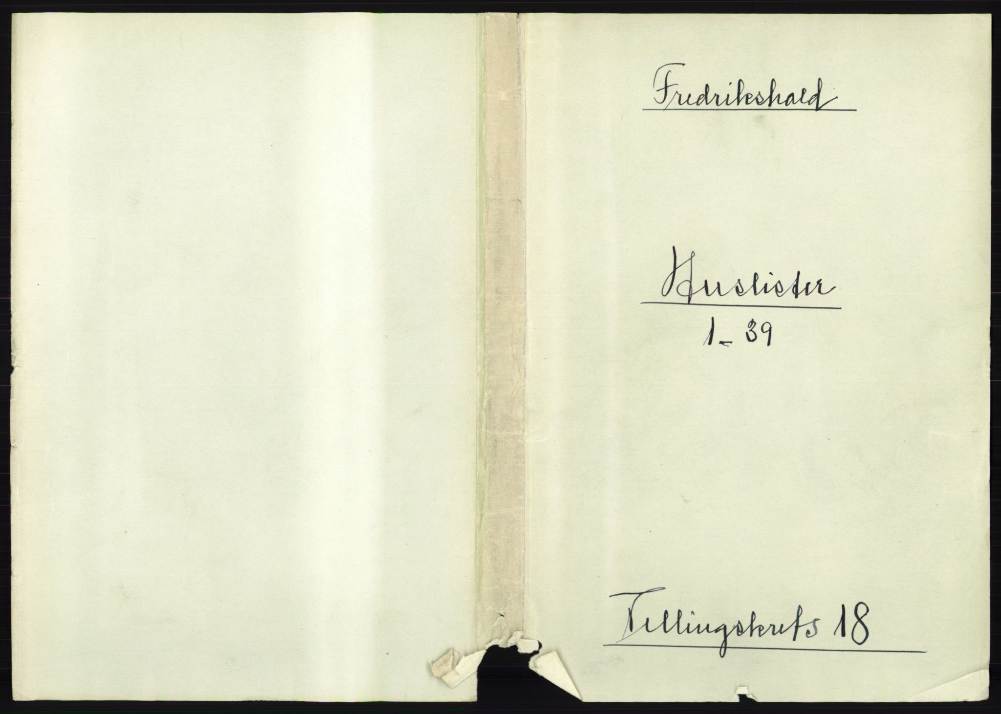 RA, 1891 census for 0101 Fredrikshald, 1891, p. 1592