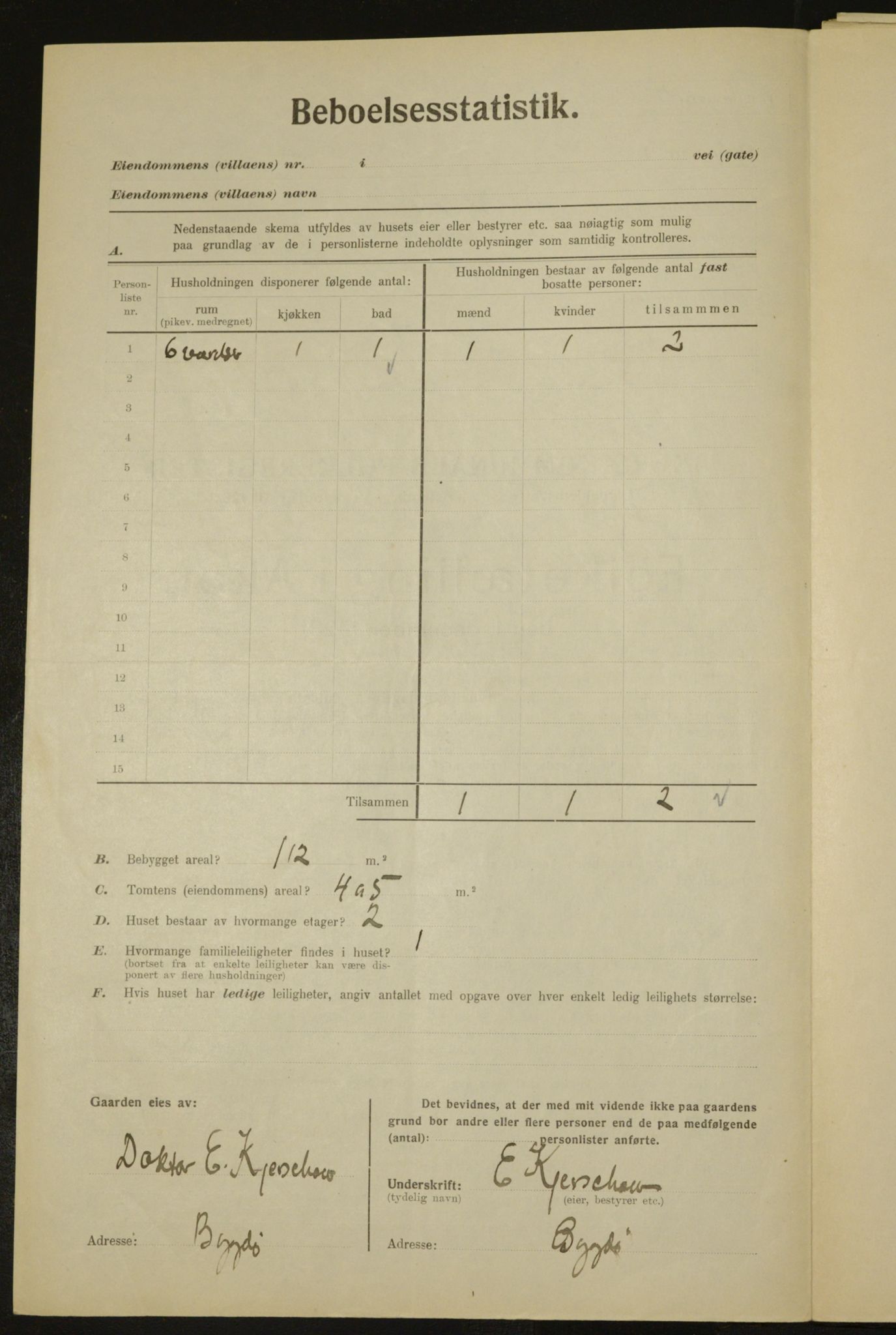 , Municipal Census 1923 for Aker, 1923, p. 4736