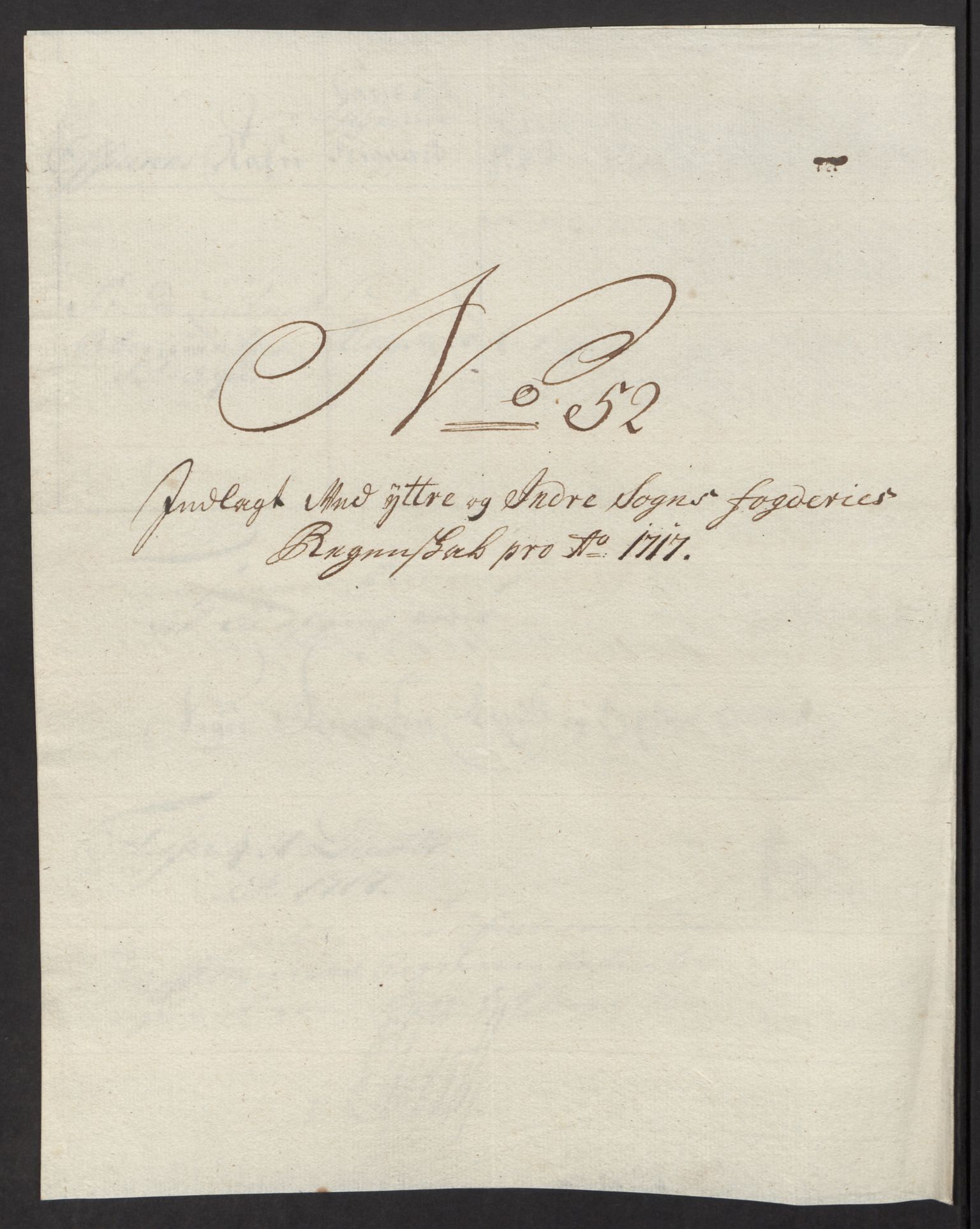 Rentekammeret inntil 1814, Reviderte regnskaper, Fogderegnskap, RA/EA-4092/R52/L3321: Fogderegnskap Sogn, 1717-1718, p. 217