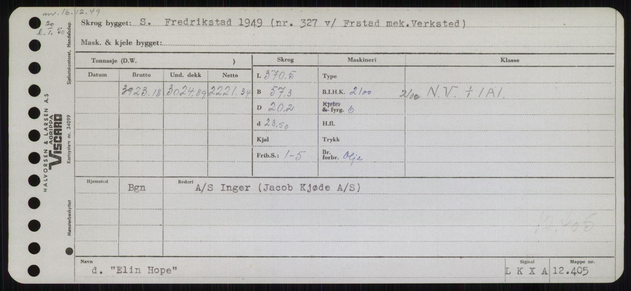 Sjøfartsdirektoratet med forløpere, Skipsmålingen, AV/RA-S-1627/H/Hb/L0002: Fartøy, E-H, p. 19