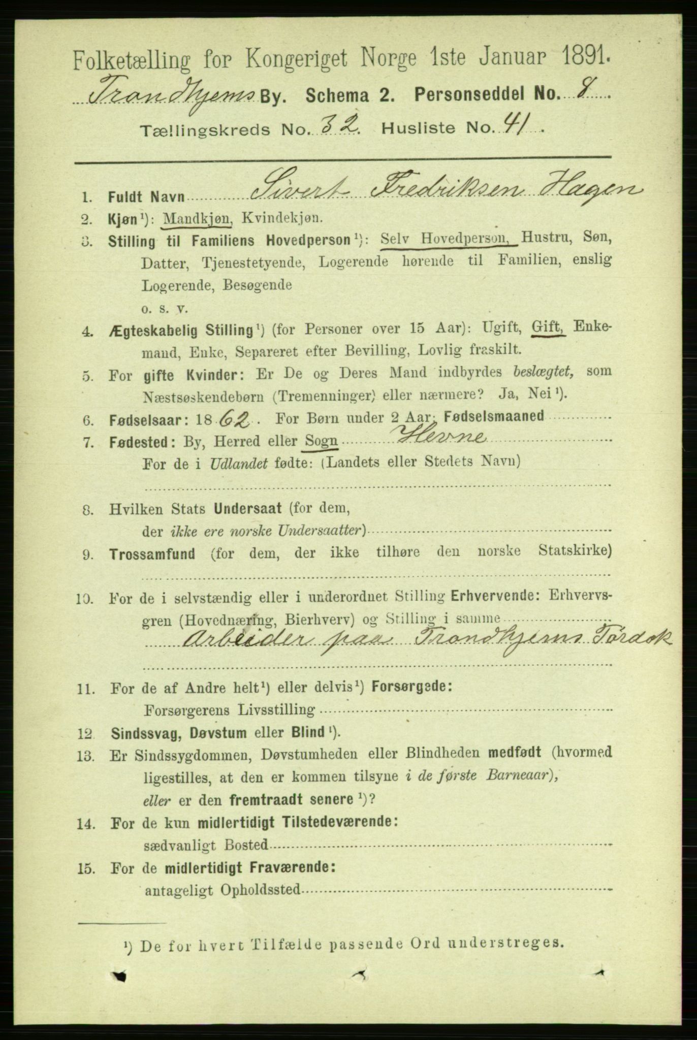 RA, 1891 census for 1601 Trondheim, 1891, p. 24514