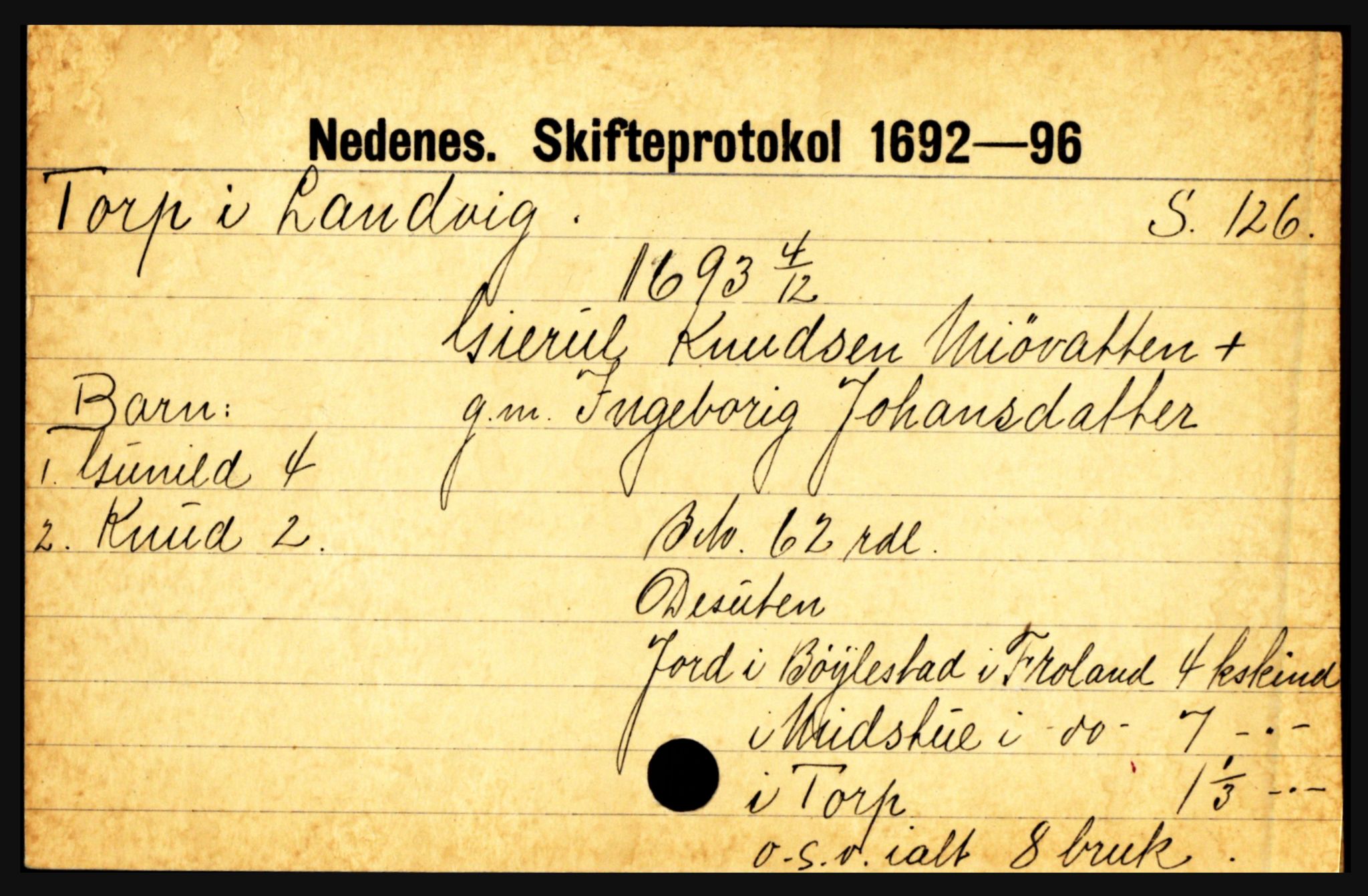 Nedenes sorenskriveri før 1824, AV/SAK-1221-0007/H, p. 30391