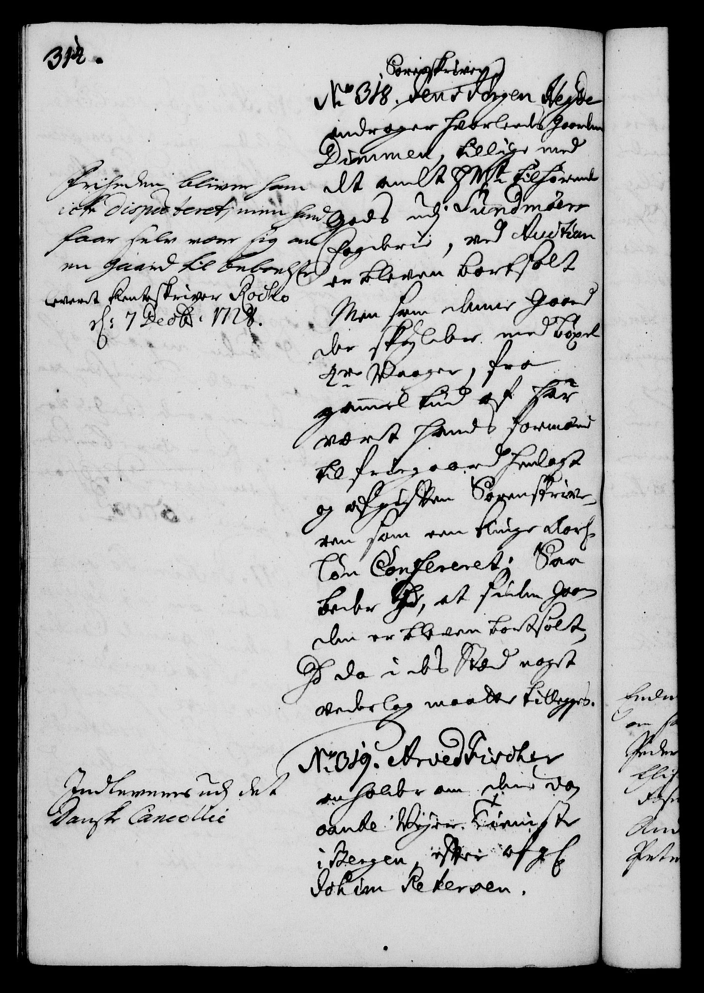 Rentekammeret, Kammerkanselliet, RA/EA-3111/G/Gh/Gha/L0010: Norsk ekstraktmemorialprotokoll (merket RK 53.55), 1728, p. 314