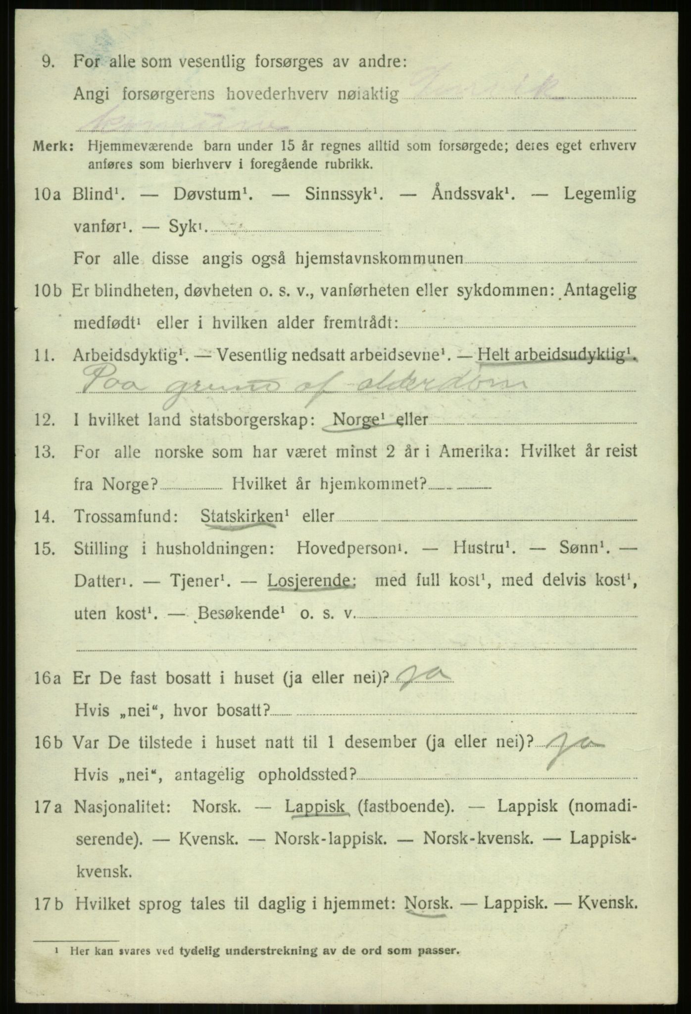 SATØ, 1920 census for Lenvik, 1920, p. 4649