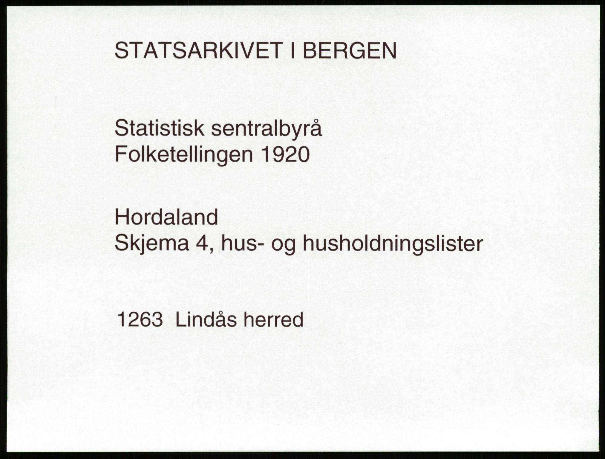 SAB, 1920 census for Lindås, 1920, p. 65