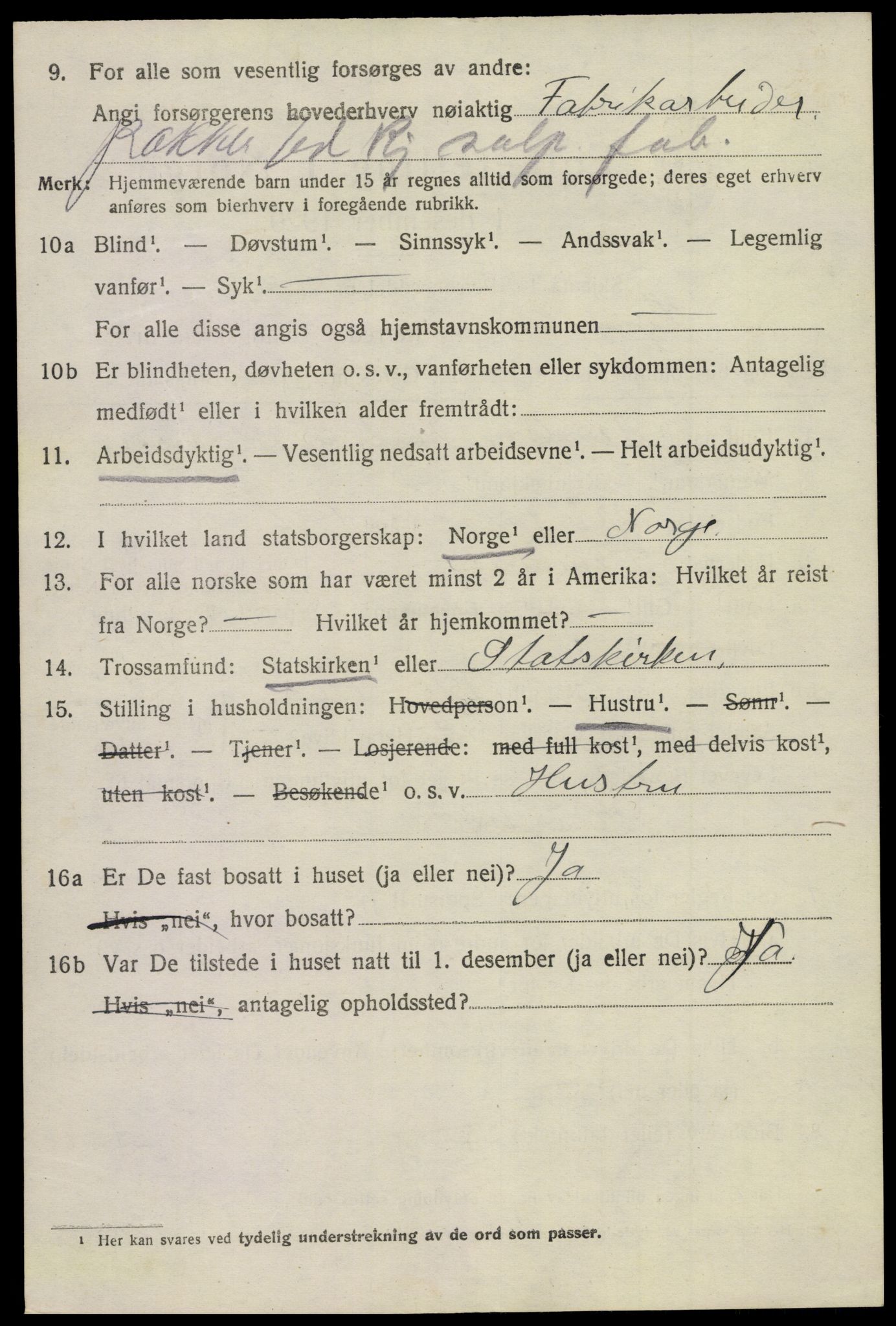 SAKO, 1920 census for Tinn, 1920, p. 19401