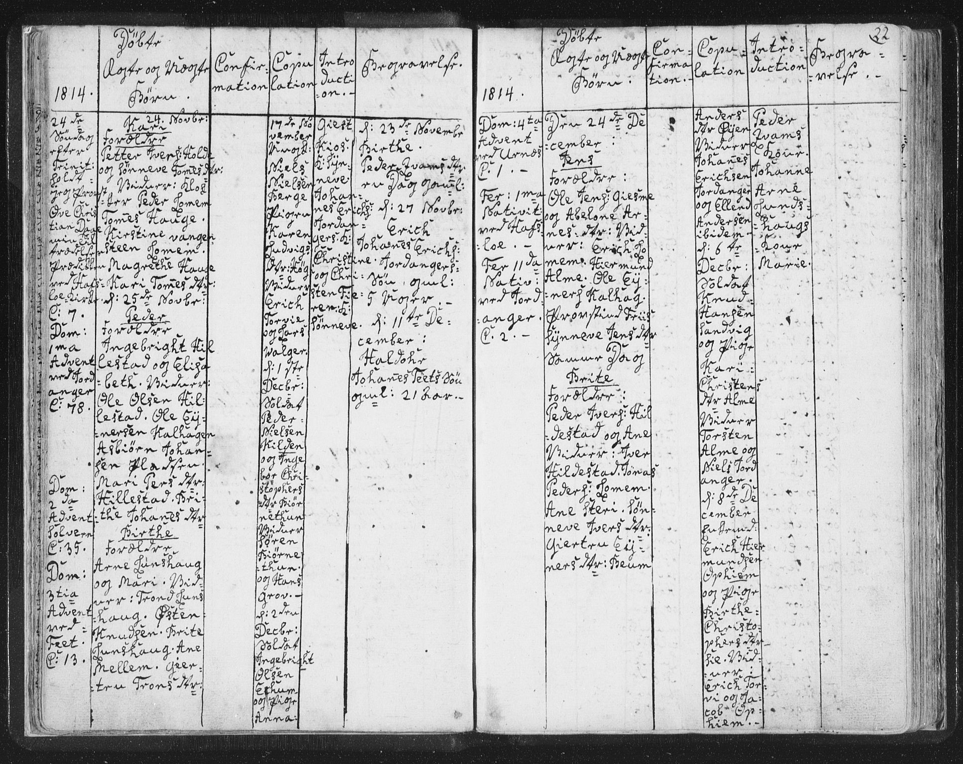 Hafslo sokneprestembete, AV/SAB-A-80301/H/Haa/Haaa/L0003: Parish register (official) no. A 3, 1807-1821, p. 22