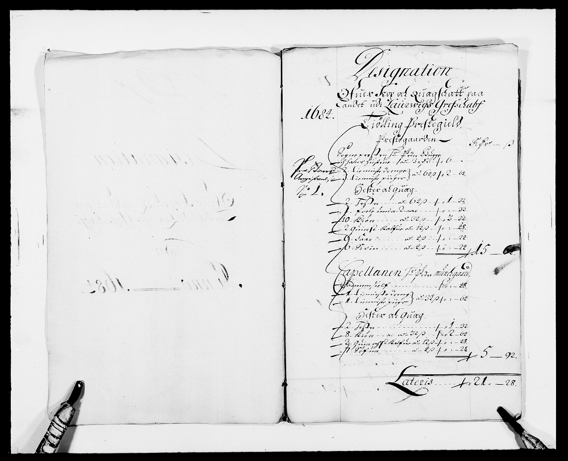 Rentekammeret inntil 1814, Reviderte regnskaper, Fogderegnskap, RA/EA-4092/R33/L1969: Fogderegnskap Larvik grevskap, 1675-1687, p. 448