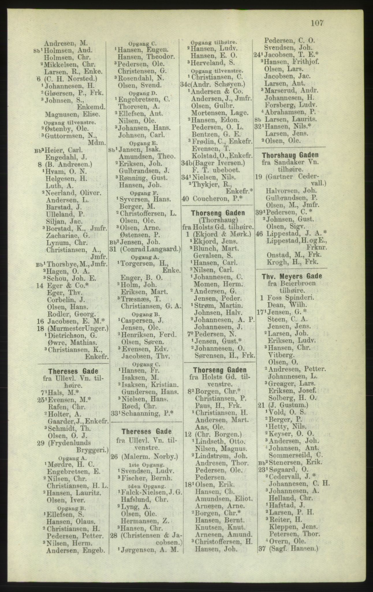 Kristiania/Oslo adressebok, PUBL/-, 1882, p. 107